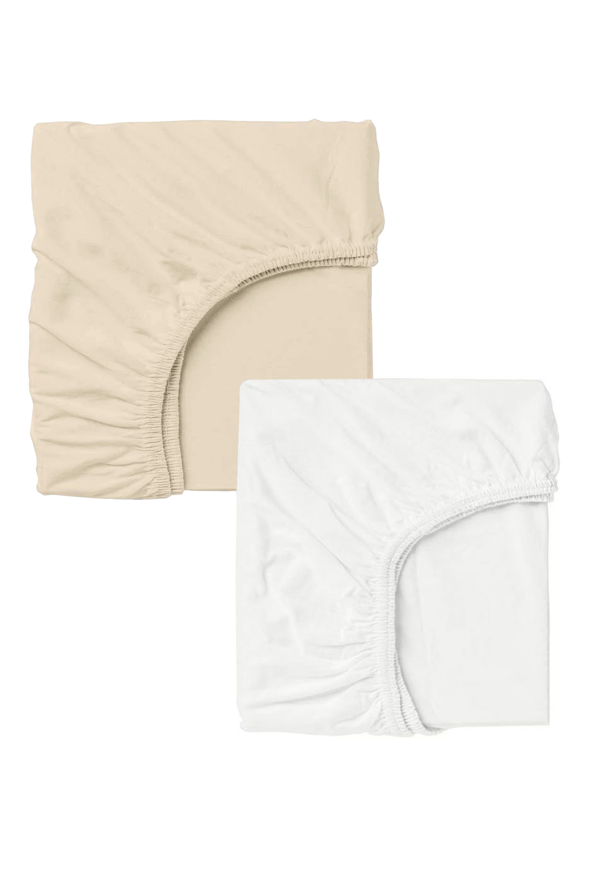 2 Adet Pamuklu ve Lastikli 60 x 120 cm Penye Bebek Çarşaf