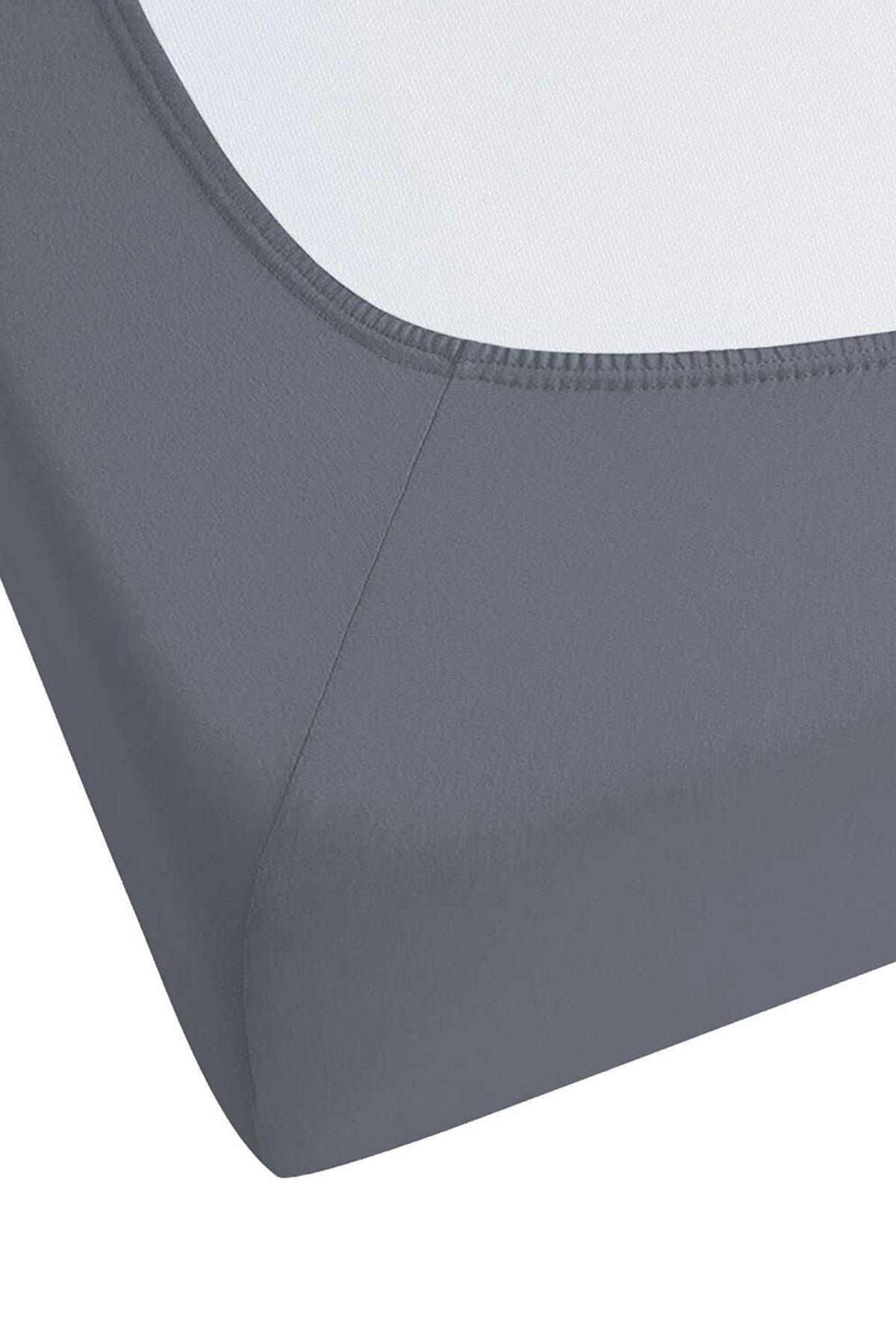 200 x 200 Cm Düz Pamuklu Çift Kişilik Lastikli Fitted Penye Çarşaf