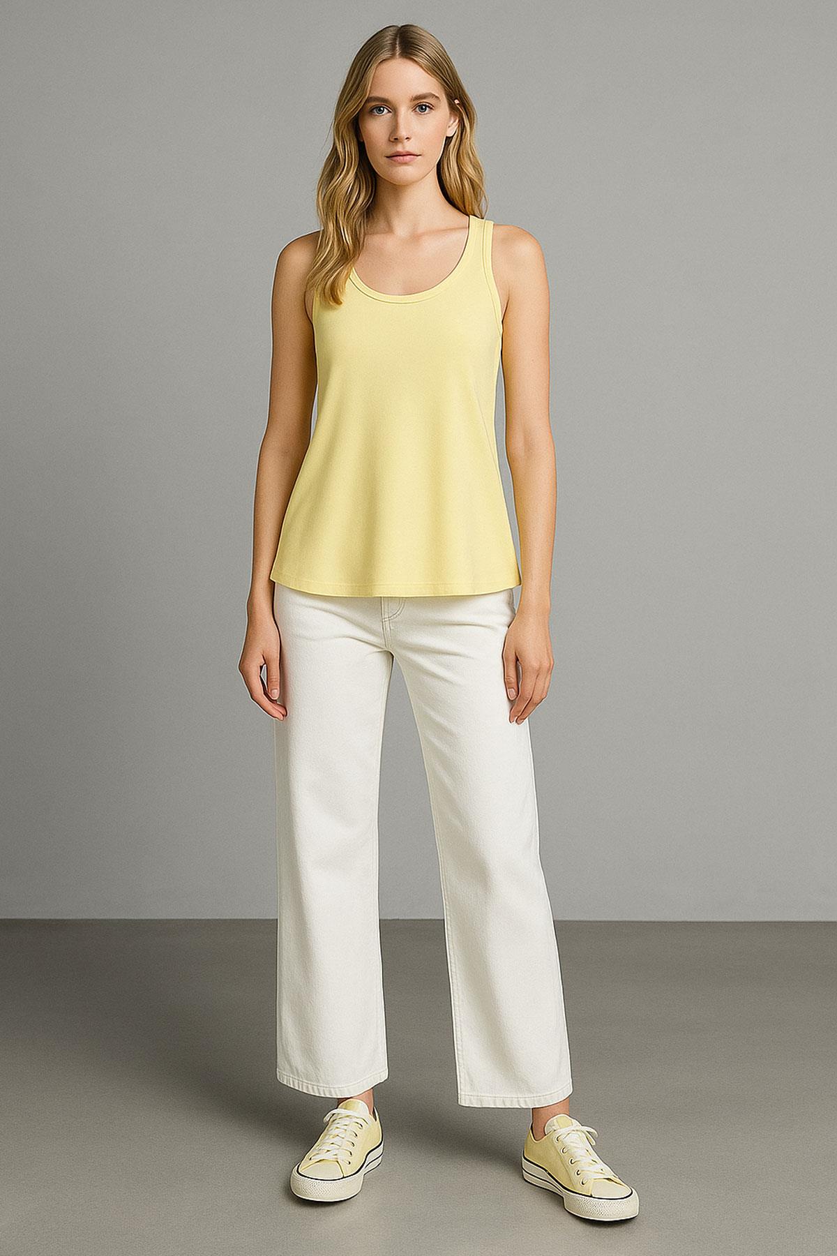 2 Adet A Kesim Pamuklu Kalın Askılı Atlet Tişört