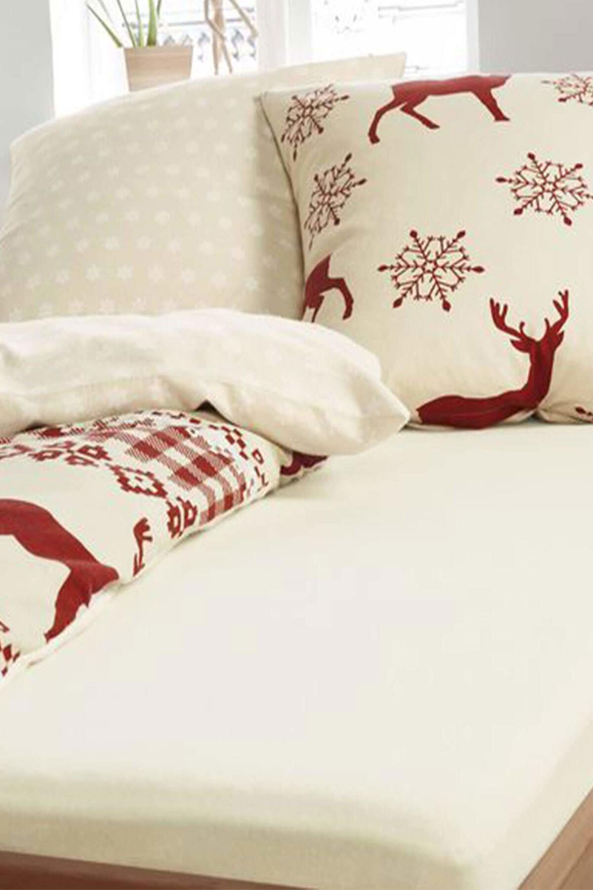 2'li 160x200 Cm Düz Pamuklu Çift Kişilik Lastikli Fitted Penye Çarşaf