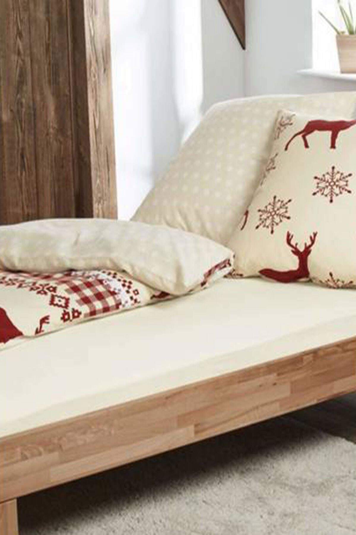 2'li 160x200 Cm Düz Pamuklu Çift Kişilik Lastikli Fitted Penye Çarşaf