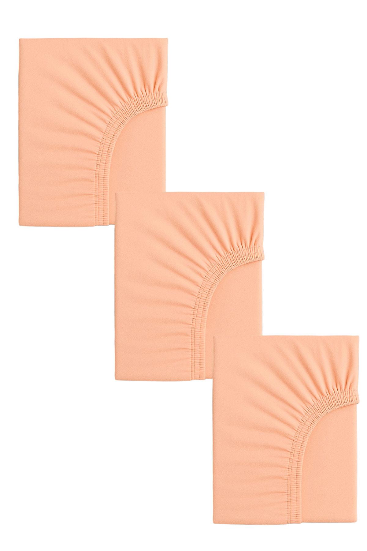 3 Adet 50 x 90 x 10 cm Anne Yanı Lastikli Penye Kumaş Bebek Çarşafı