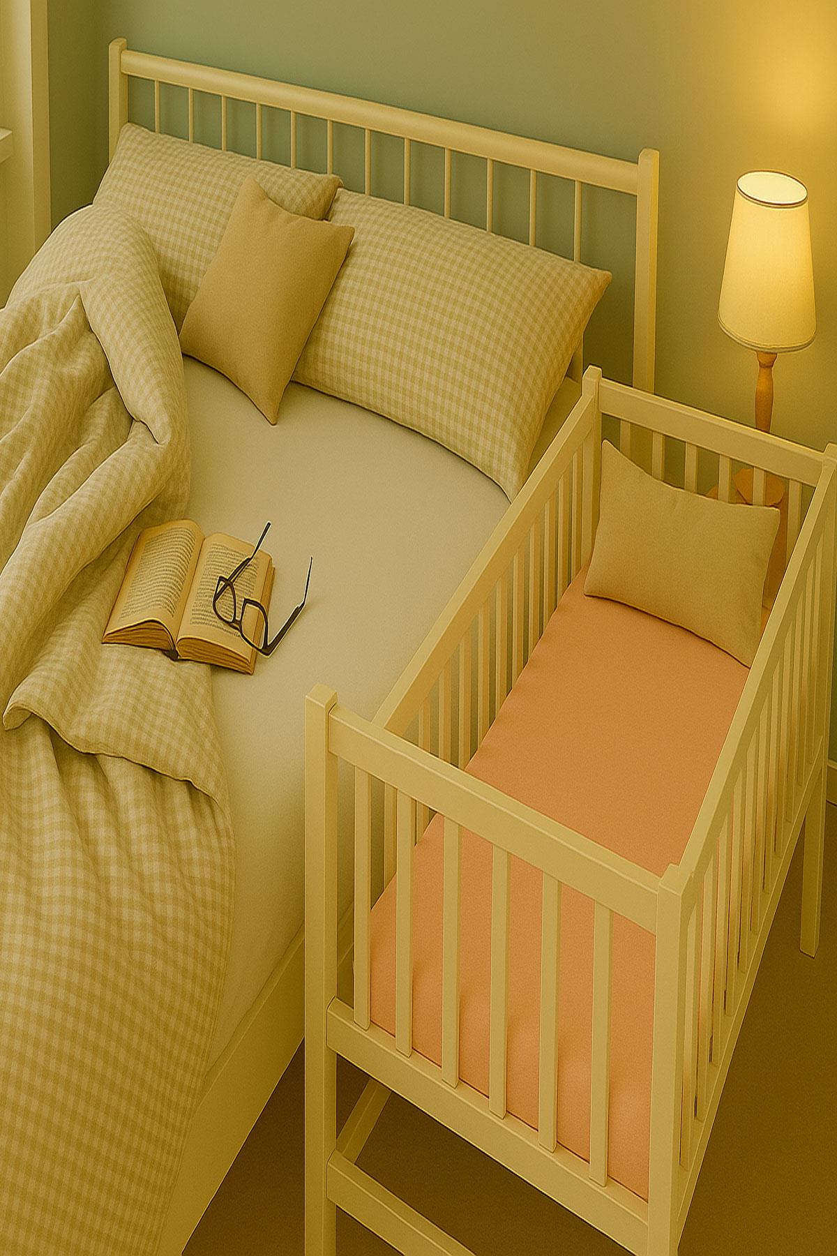 3 Adet 50 x 90 x 10 cm Anne Yanı Lastikli Penye Kumaş Bebek Çarşafı