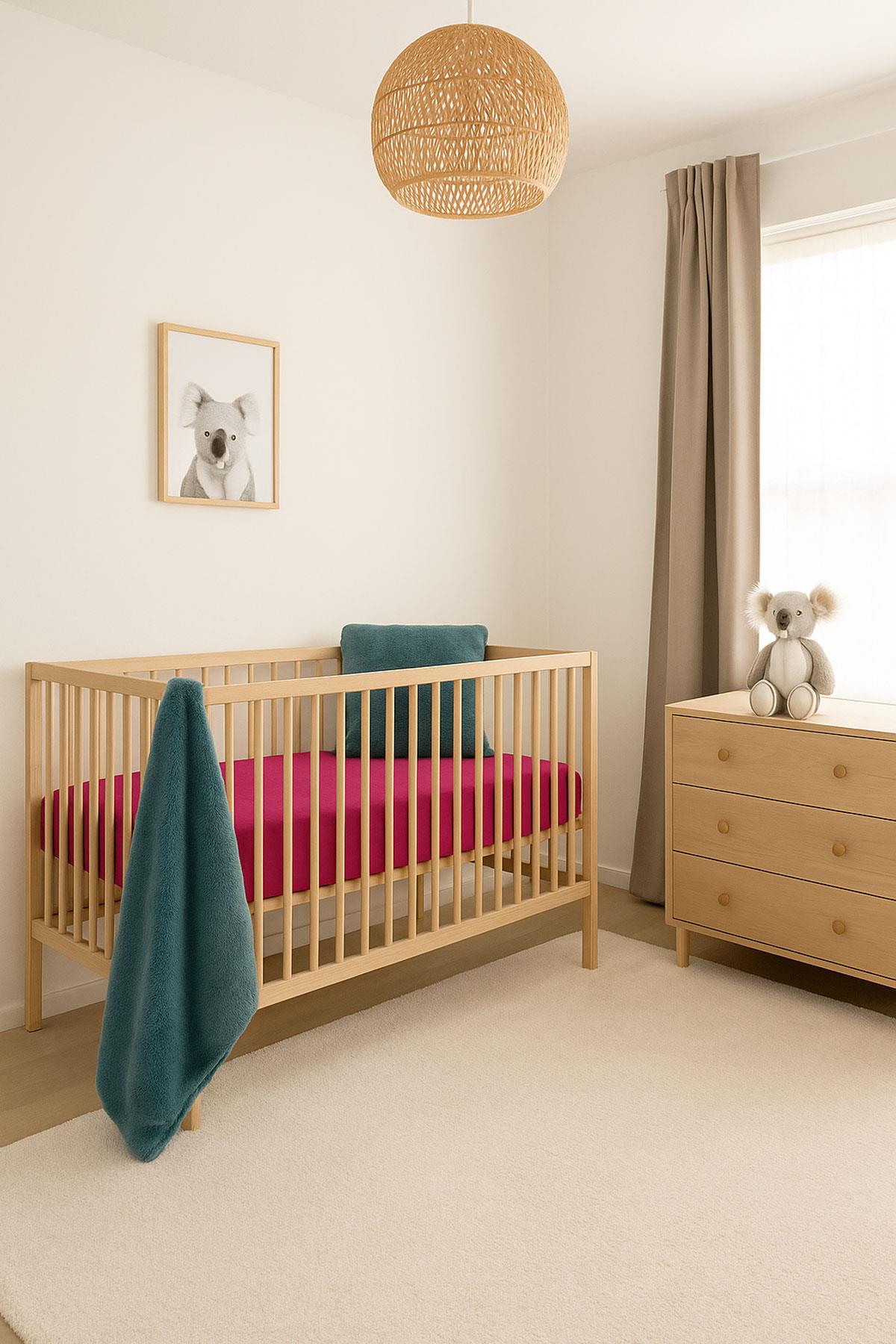 3 Adet 50 x 90 x 10 cm Anne Yanı Lastikli Penye Kumaş Bebek Çarşafı