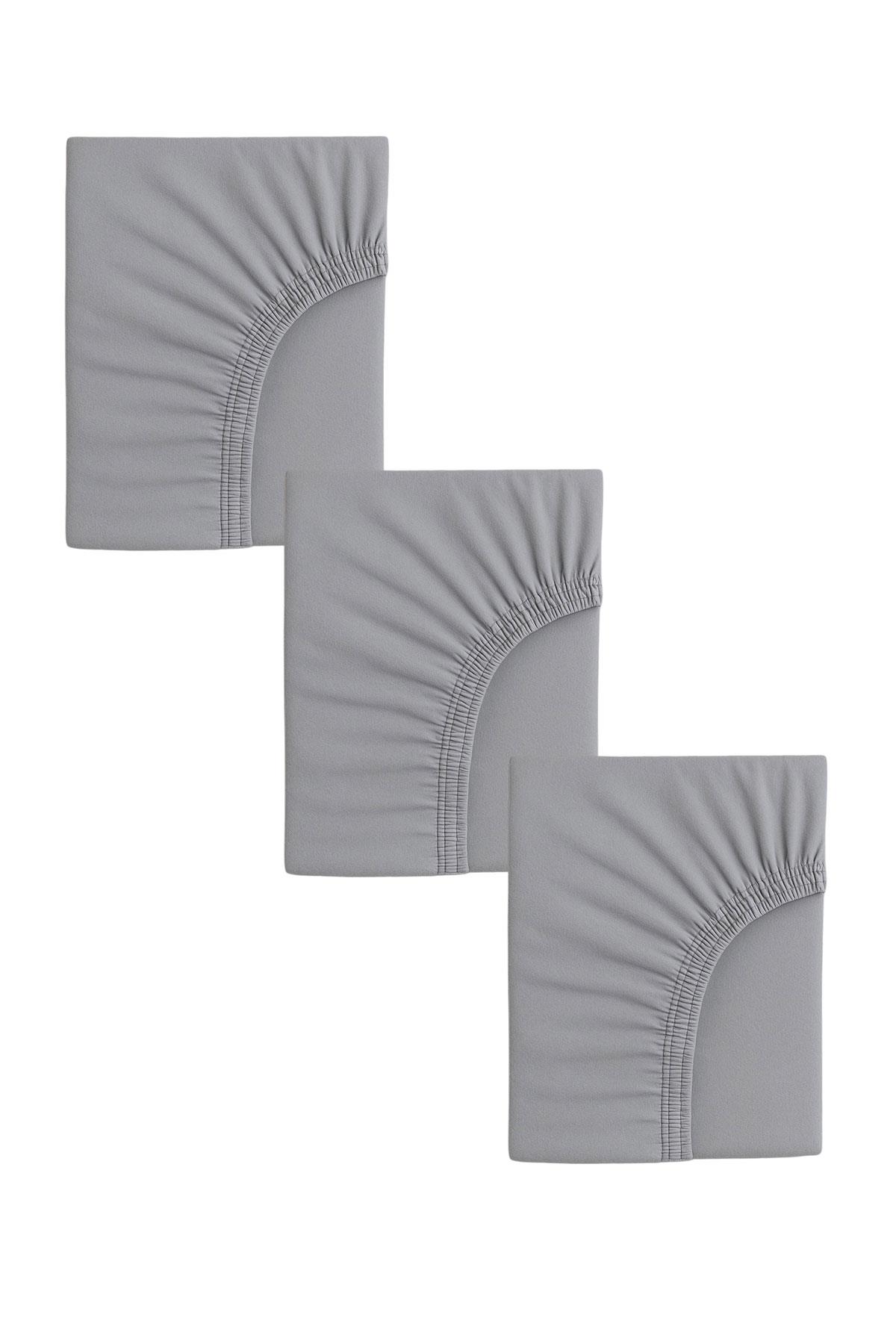 3 Adet 50 x 90 x 10 cm Anne Yanı Lastikli Penye Kumaş Bebek Çarşafı