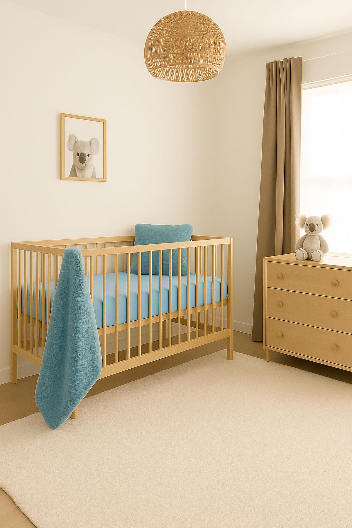 3 Adet 70 x 120 x 20 cm Anne Yanı Lastikli Penye Kumaş Bebek Çarşafı