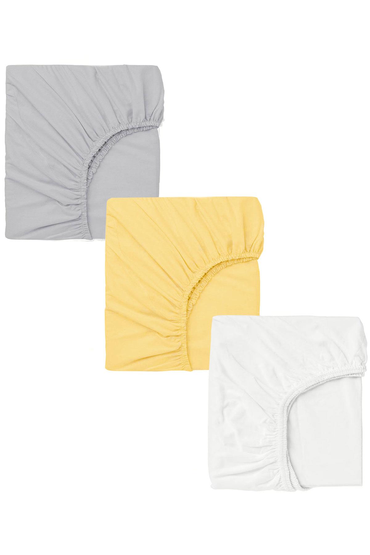 3 Adet Pamuklu ve Lastikli Penye Bebek Çarşafı