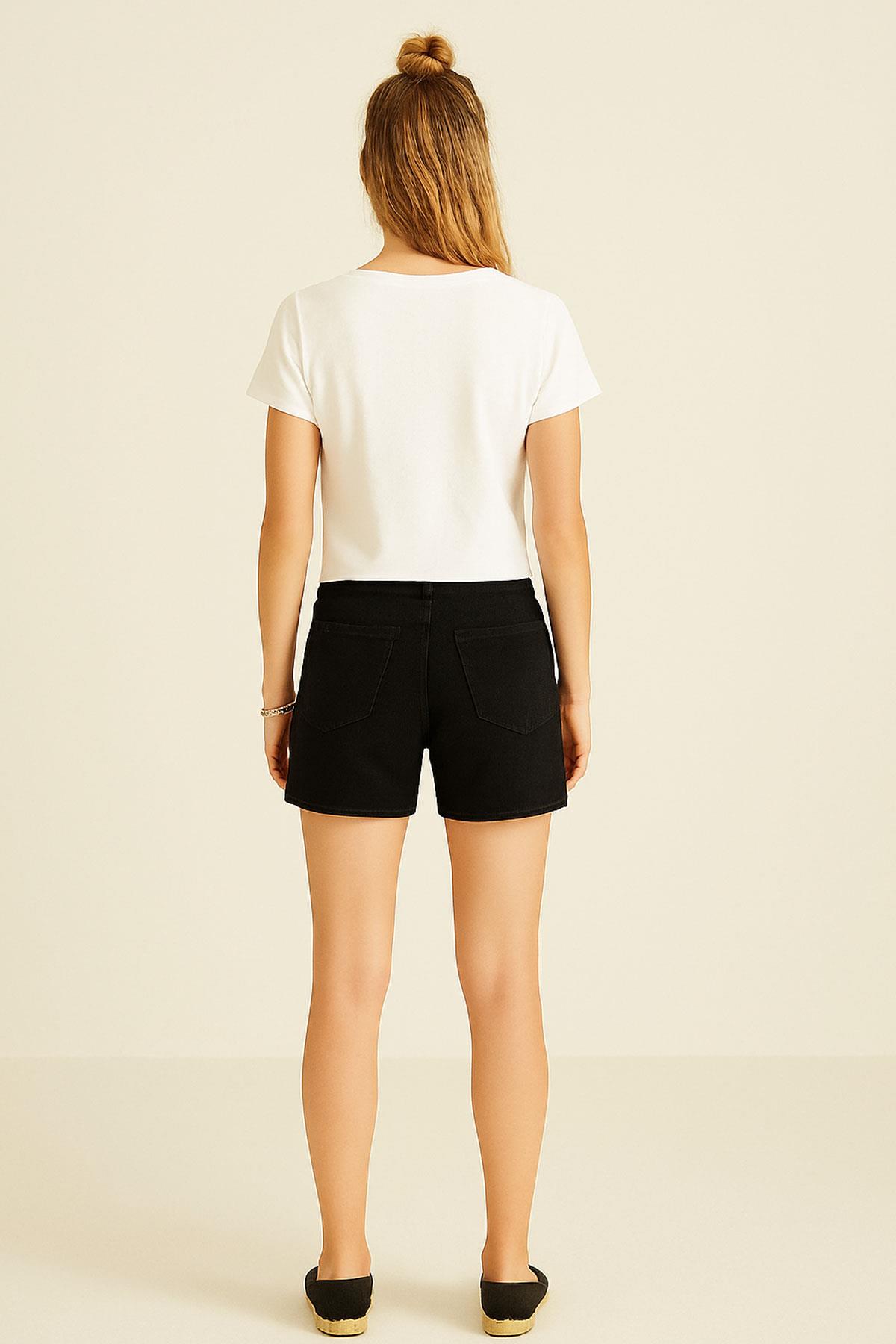 3 Adet Kısa Kollu Pamuklu V Yaka Tişört