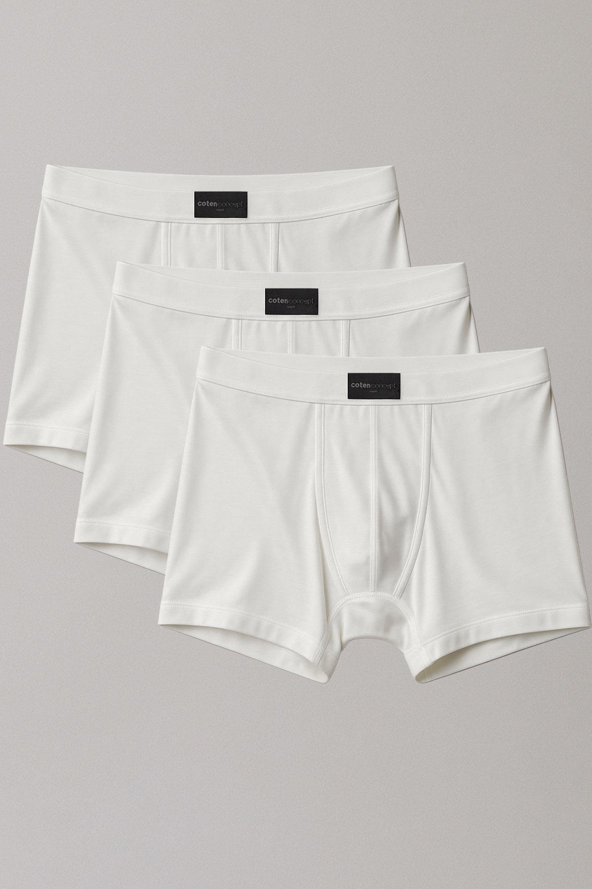 3 Adet Doğal Bambu Kısa Paça Boxer Şort