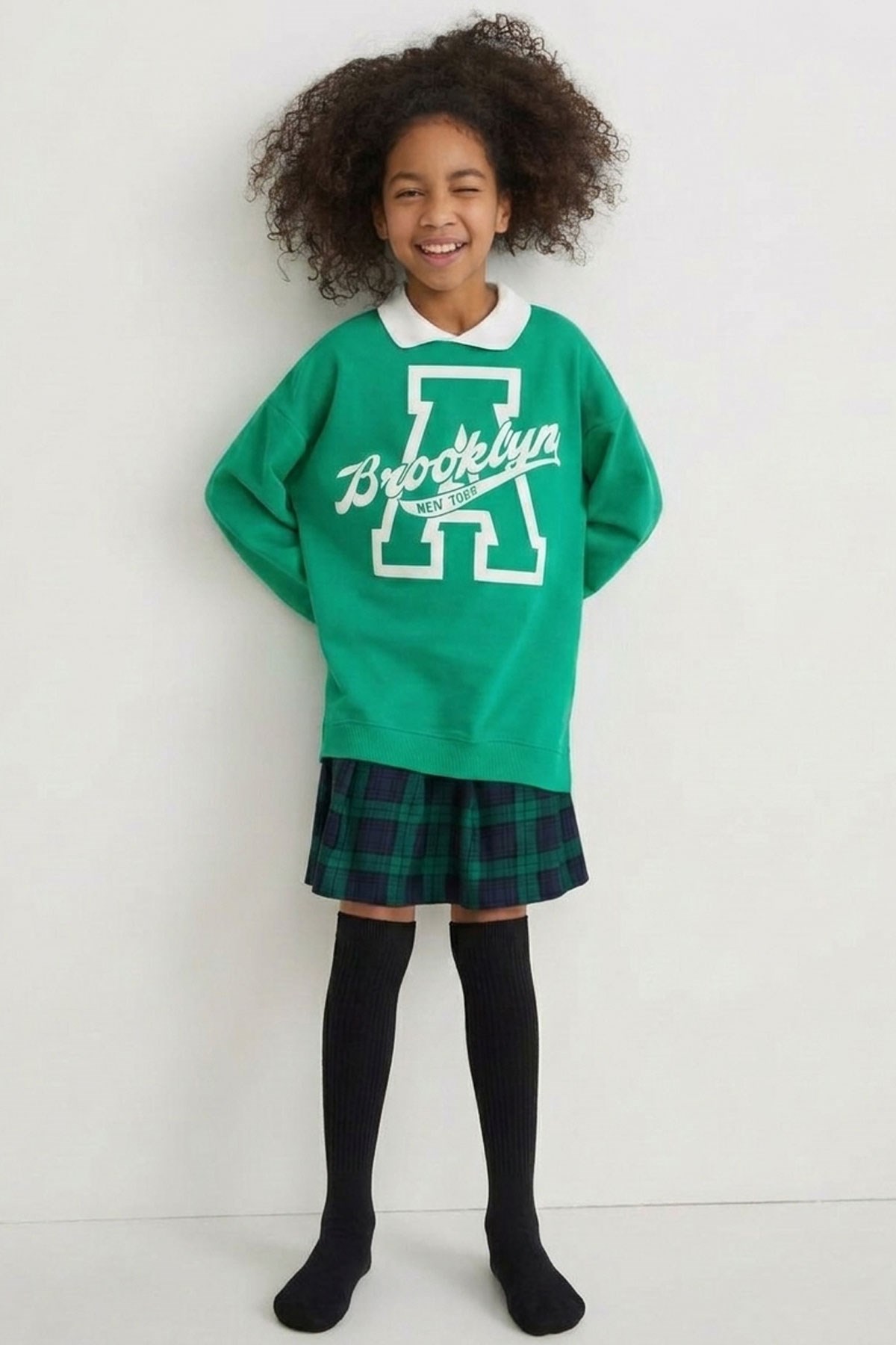 2 Çift İnce Fitilli Diz Üstü Pamuk Karışımlı Çocuk Çorap