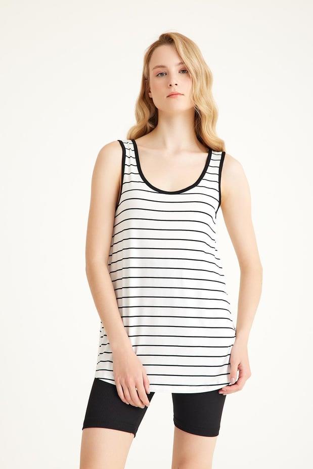 5 Adet Pamuklu Kalın Askılı Atlet Tişört