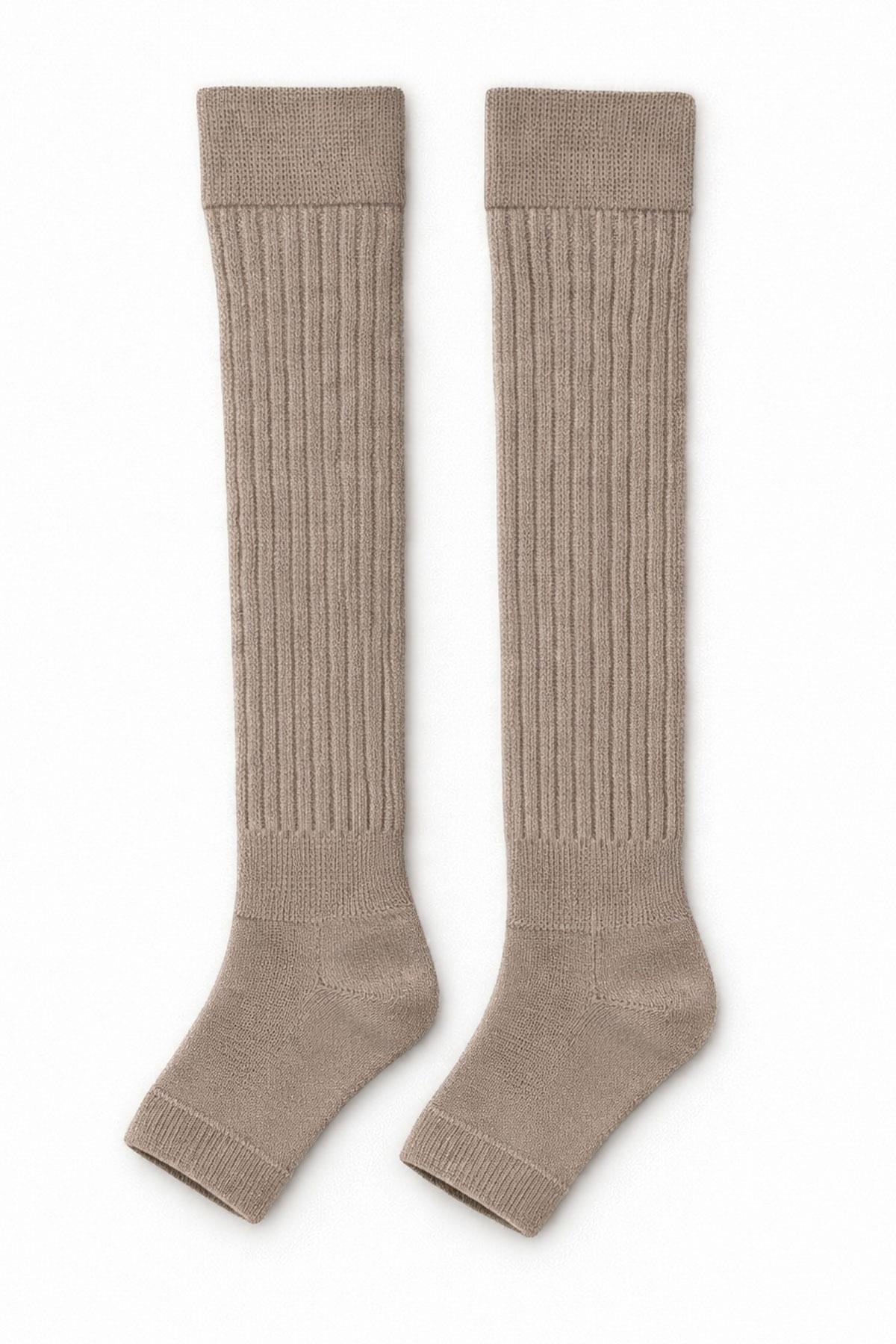 2 Çift Burunsuz Lastikli Diz Üstü Basic Pamuk İçerikli Tozluk