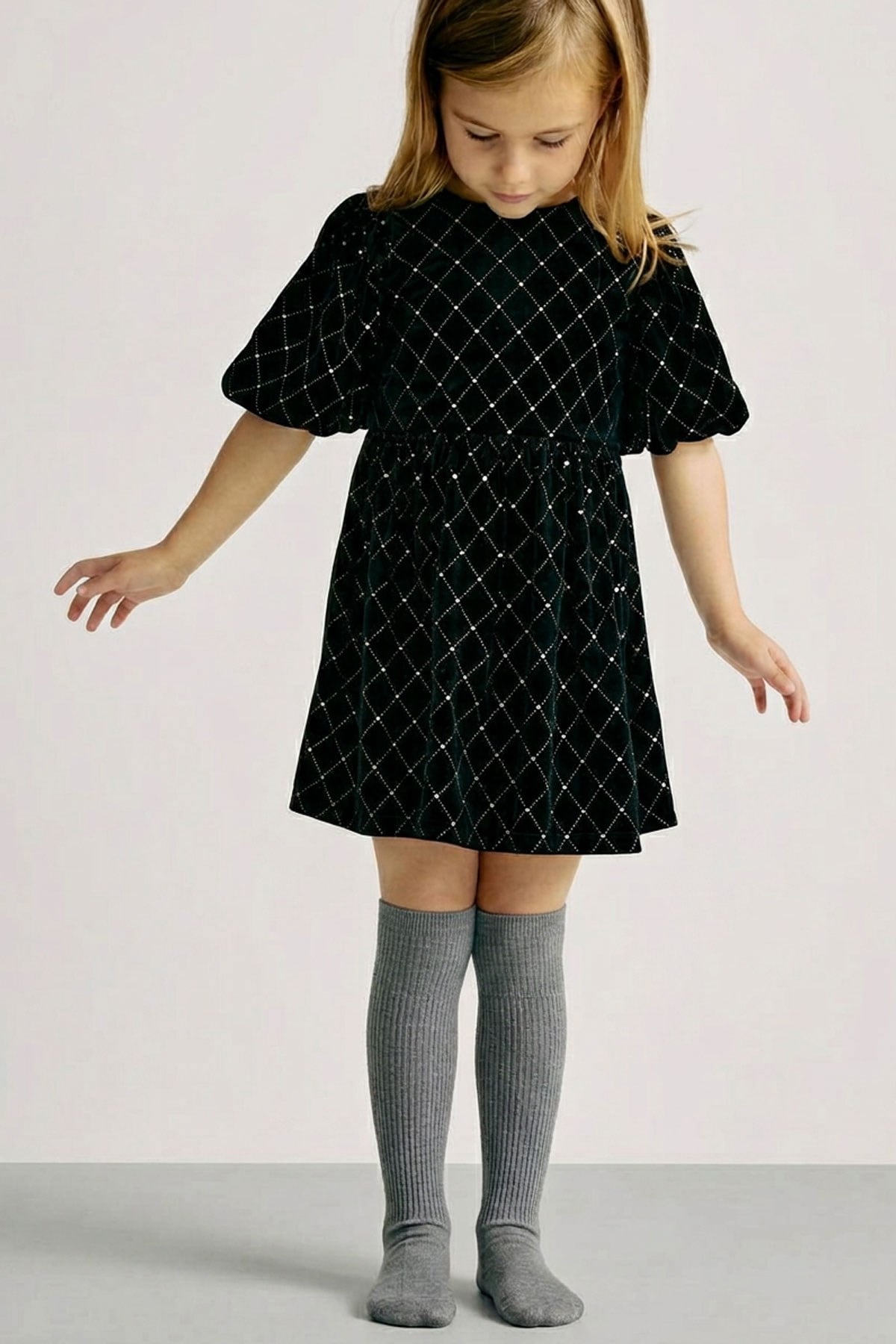 2 Çift İnce Fitilli Diz Üstü Pamuk Karışımlı Çocuk Çorap