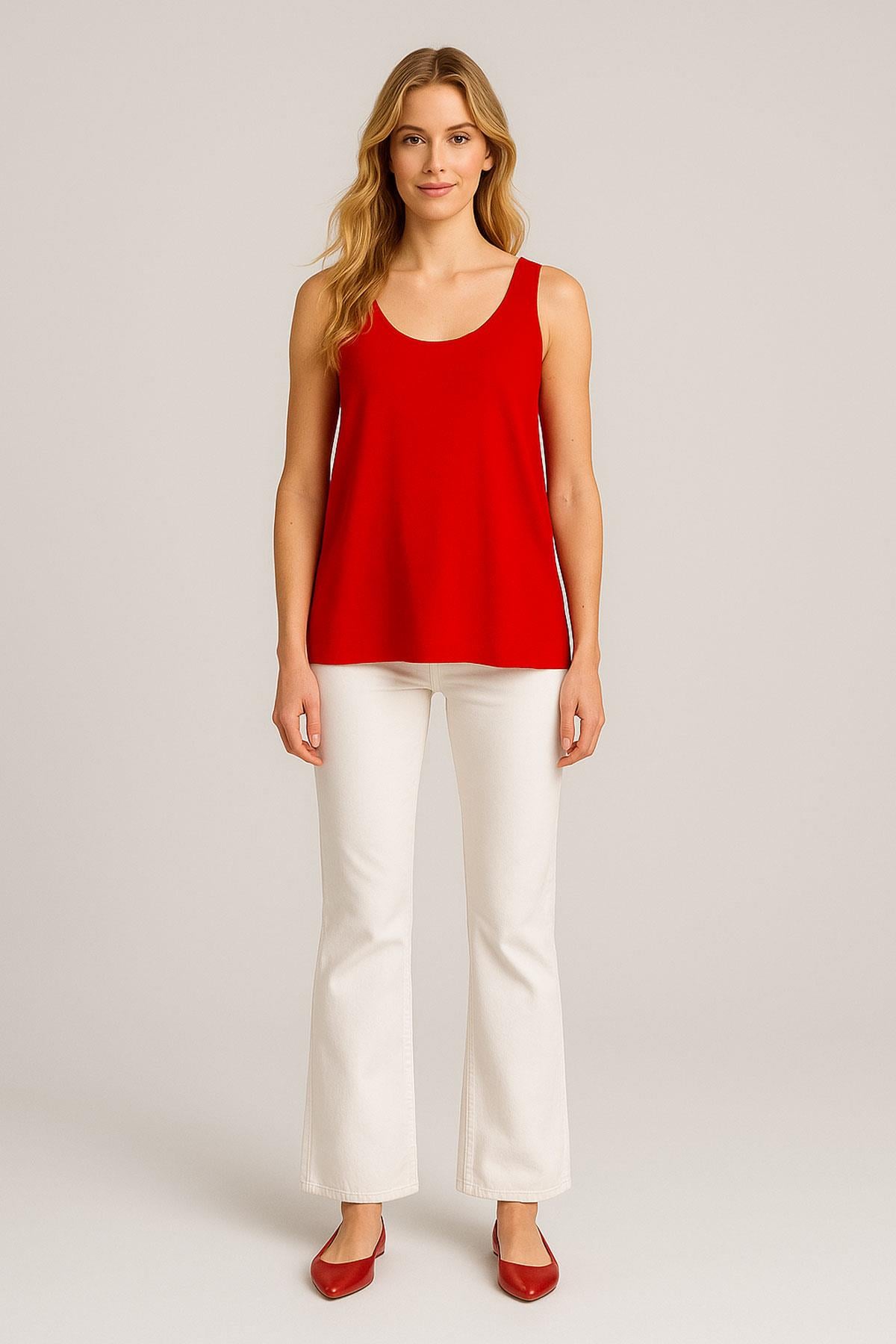 2 Adet A Kesim Pamuklu Kalın Askılı Atlet Tişört