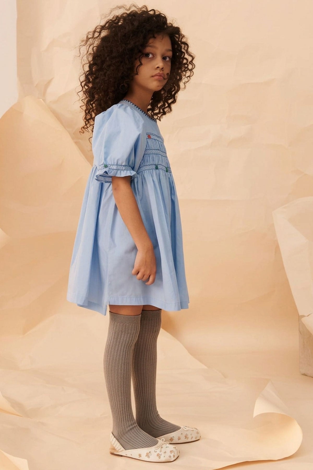 2 Çift İnce Fitilli Diz Üstü Pamuk Karışımlı Çocuk Çorap