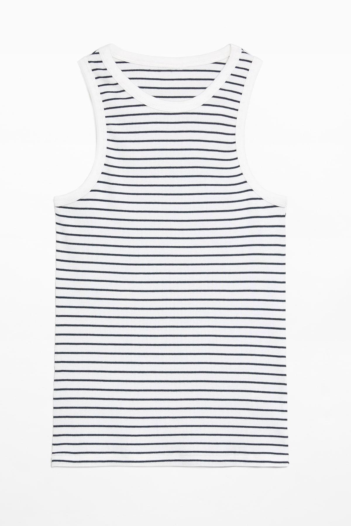 Halter Yaka Fitilli Fitted Askılı Tişört