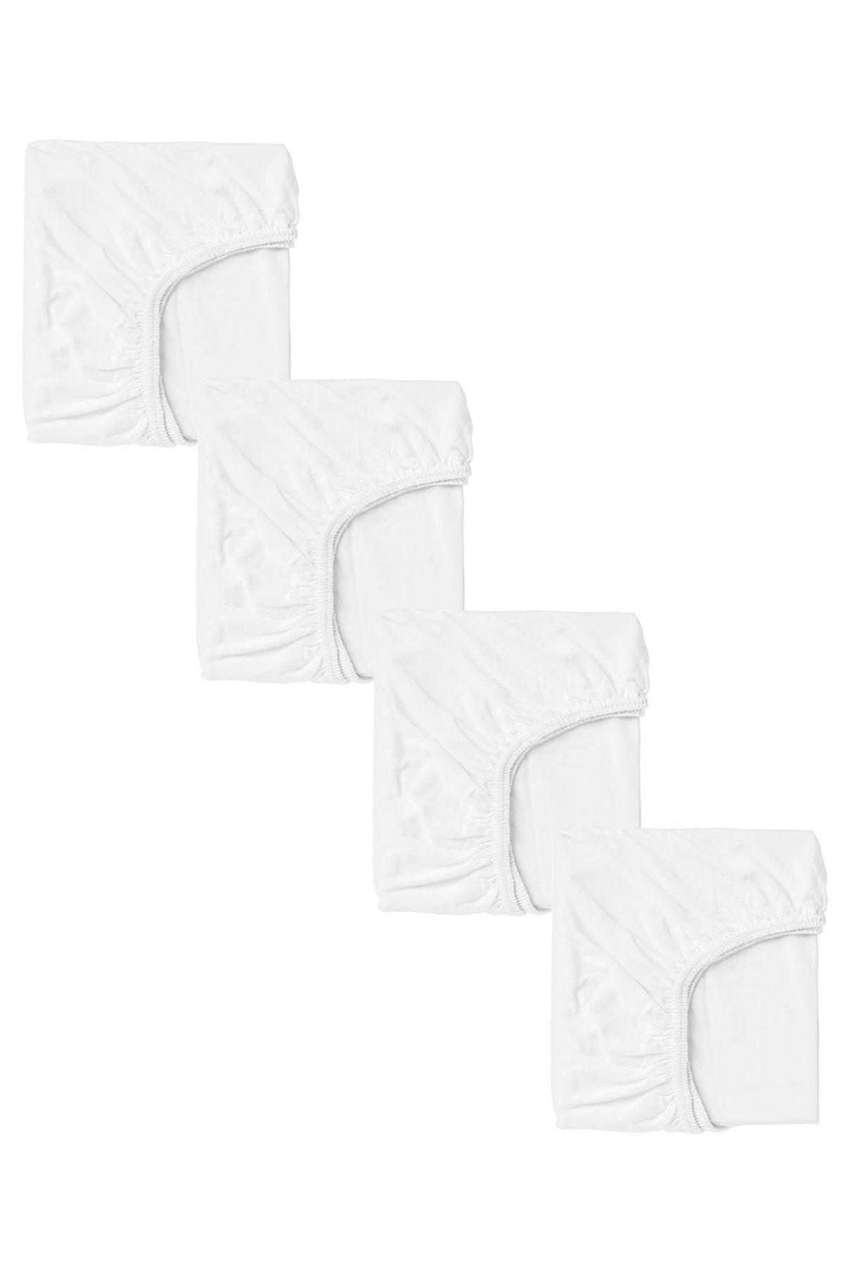 4'lü Pamuklu Ve Lastikli Penye Bebek Çarşafı