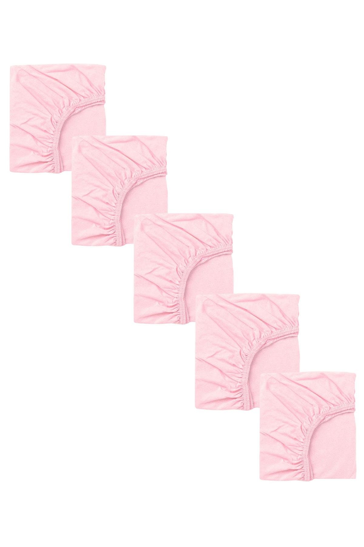 5 Adet Pamuklu ve Lastikli 60 x 120 cm Penye Bebek Çarşaf