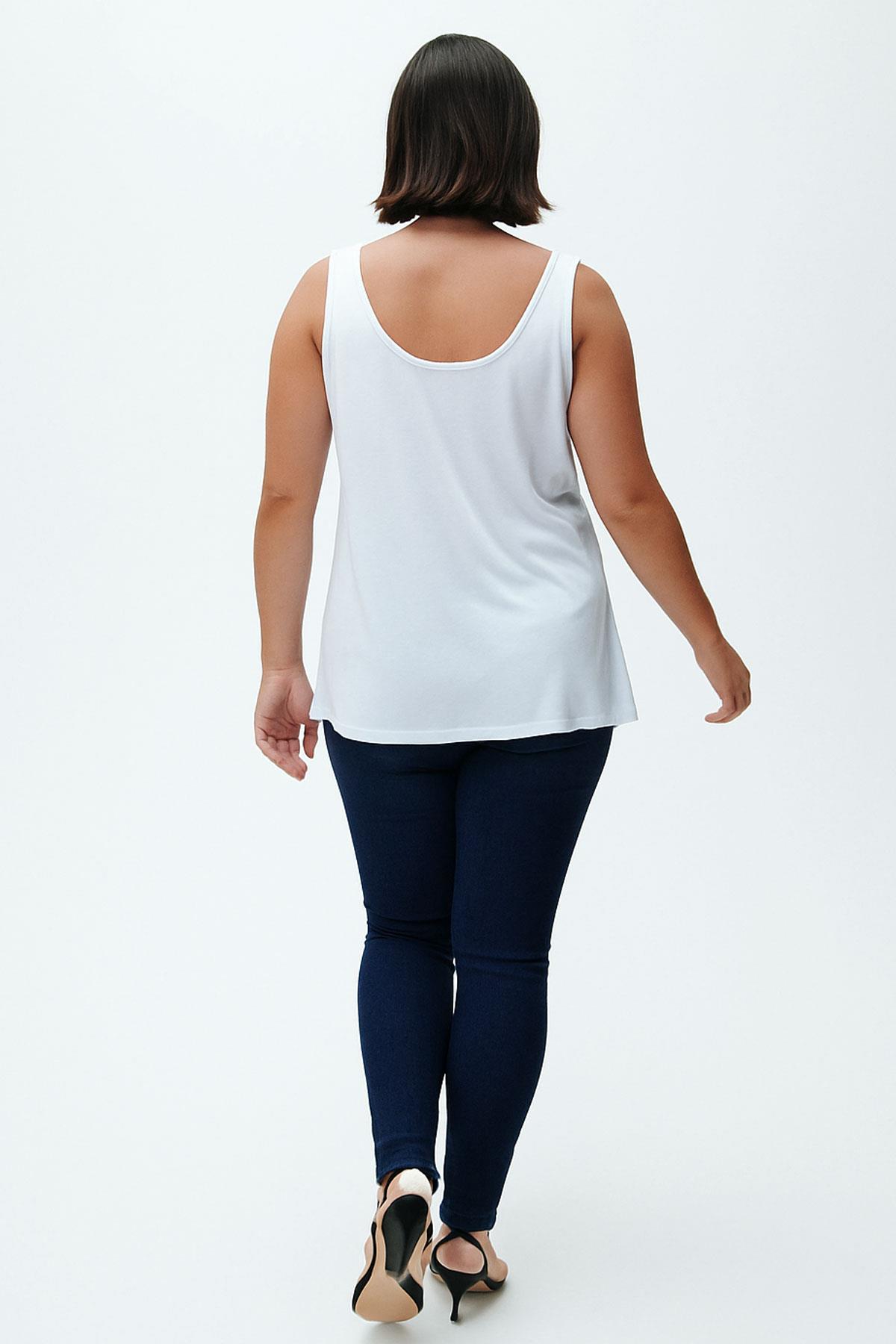 3 Adet A Kesim Büyük Beden Pamuklu Kalın Askılı Atlet Tişört