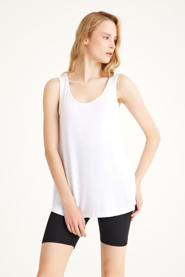 3 Adet A Kesim Pamuklu Kalın Askılı Atlet Tişört