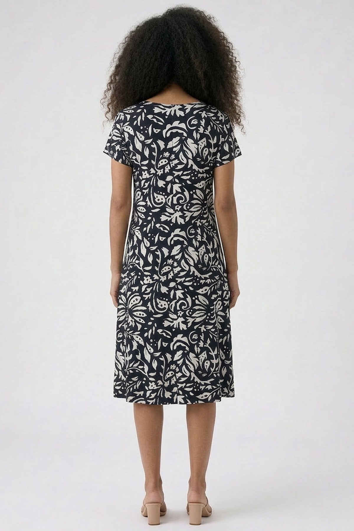 2 Adet Dökümlü Rahat Kalıp Günlük Penye Kumaş Elbise