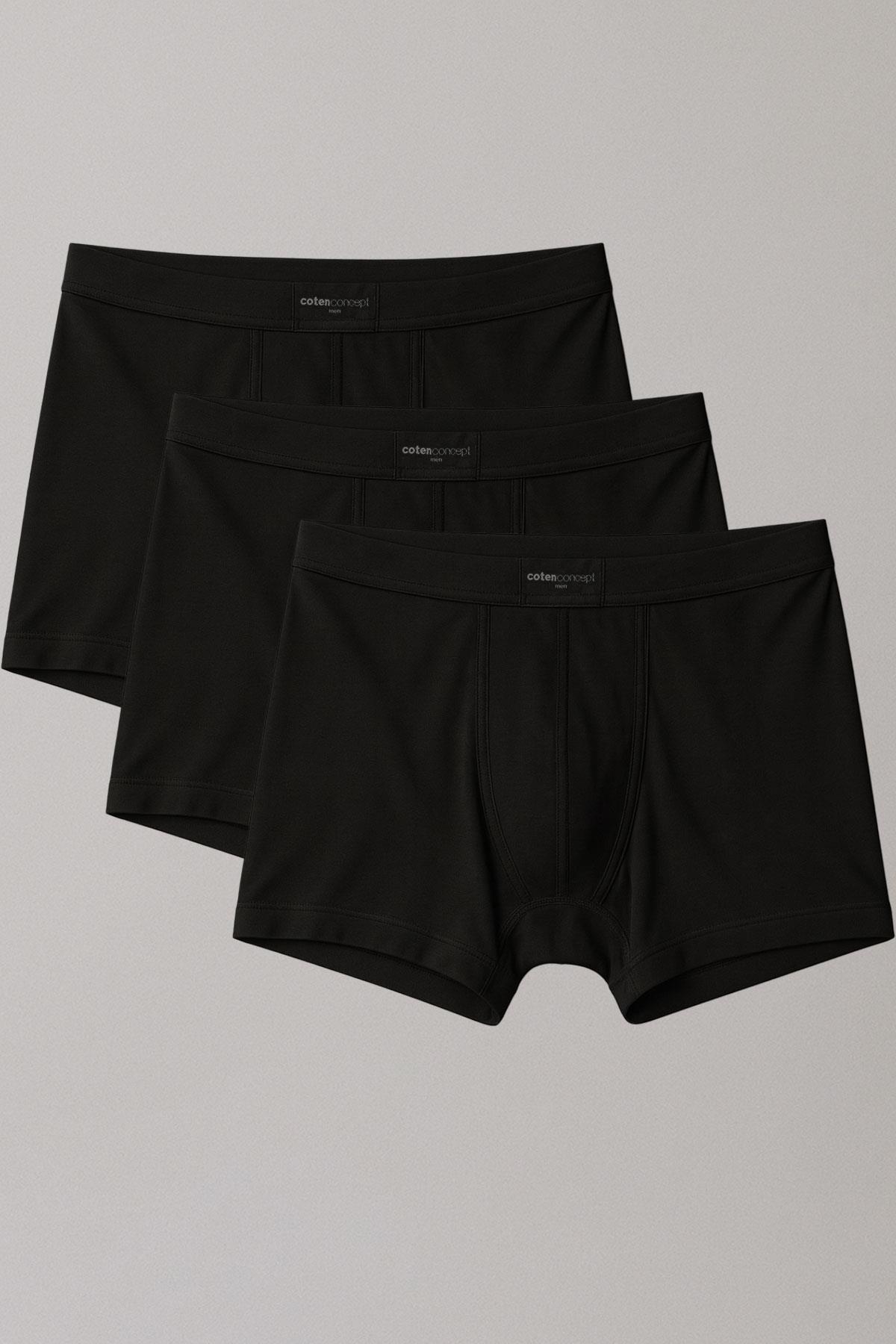 3 Adet Doğal Bambu Kısa Paça Boxer Şort