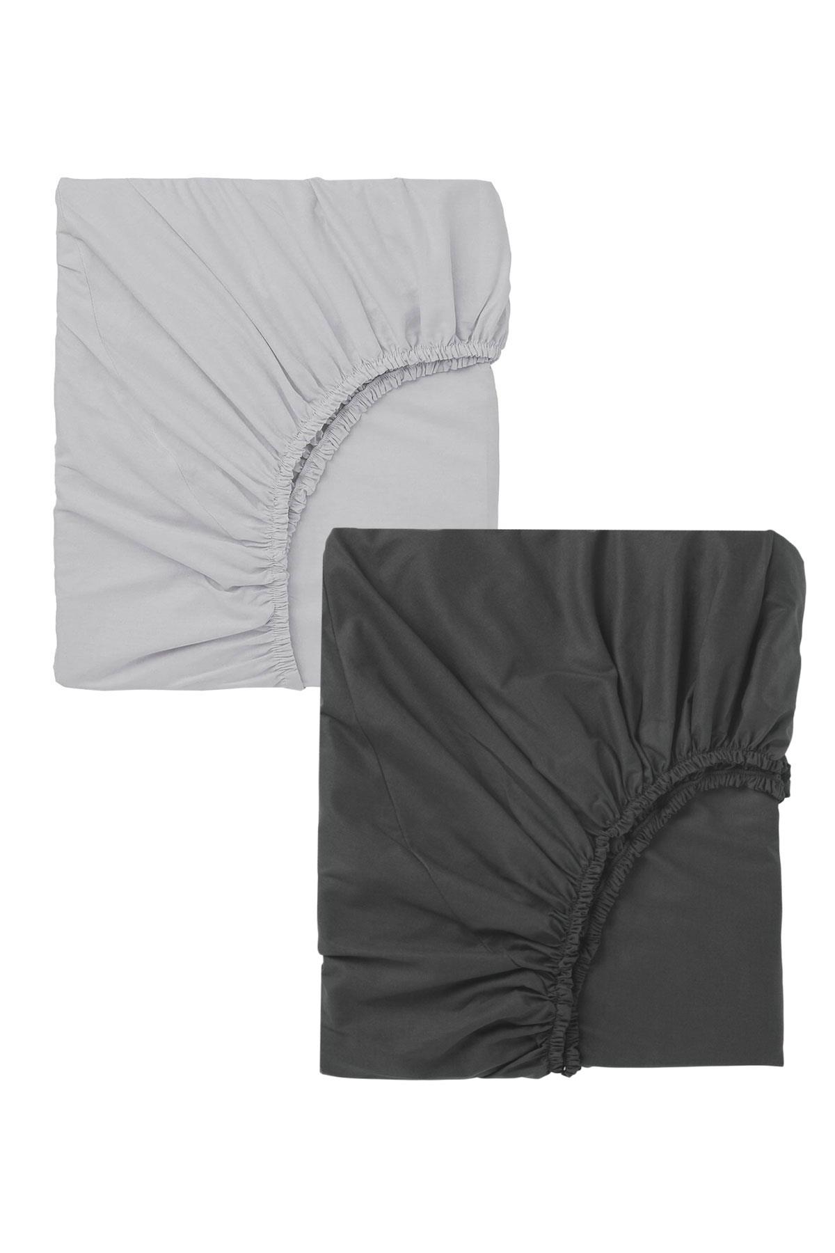 2 Adet 65 x 95 x 10 cm Anne Yanı Lastikli Penye Kumaş Bebek Çarşafı