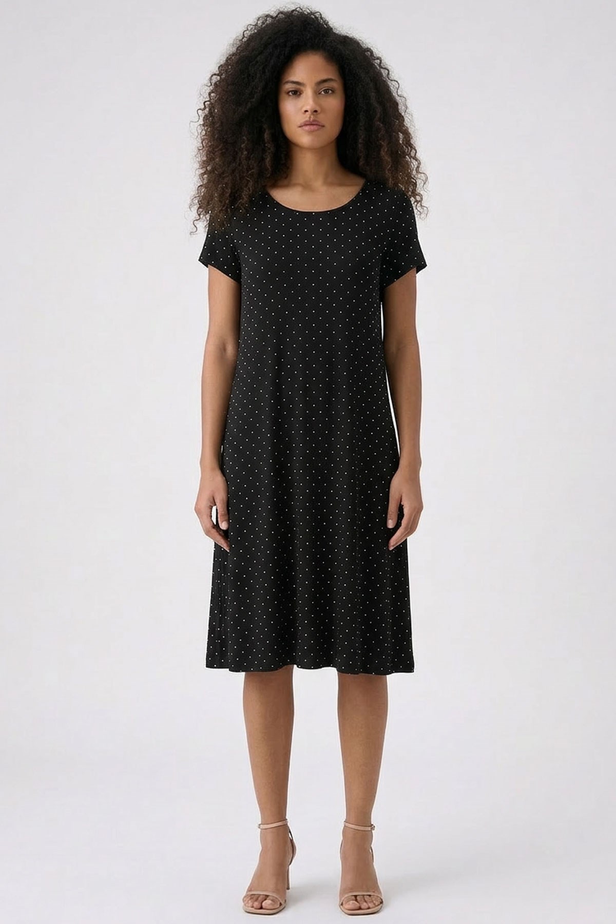 2 Adet Dökümlü Rahat Kalıp Günlük Penye Kumaş Elbise