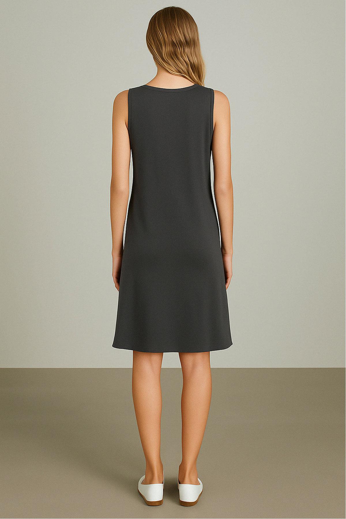 Modal Kumaş Rahat Kalıp Basic Günlük Elbise