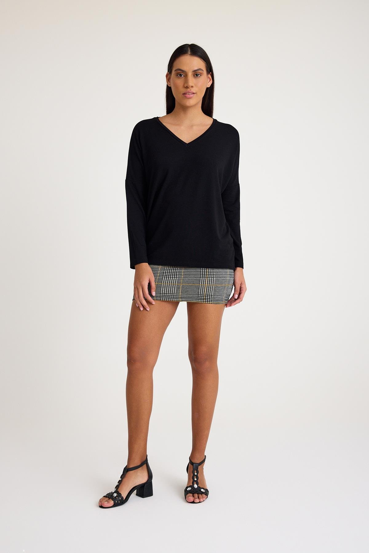 V Yaka Yarasa Kol Basic Triko Kazak