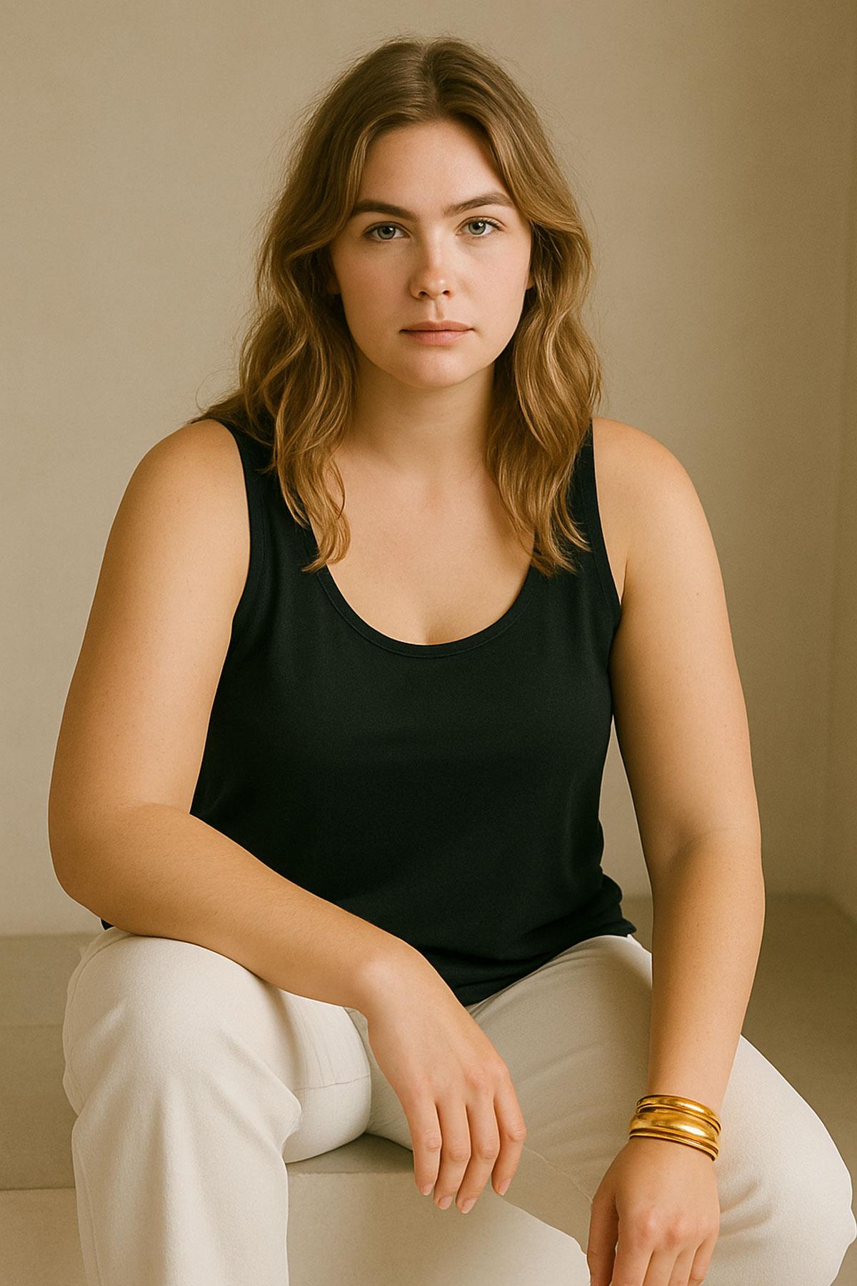 2 Adet A Kesim Pamuklu Kalın Askılı Atlet Tişört