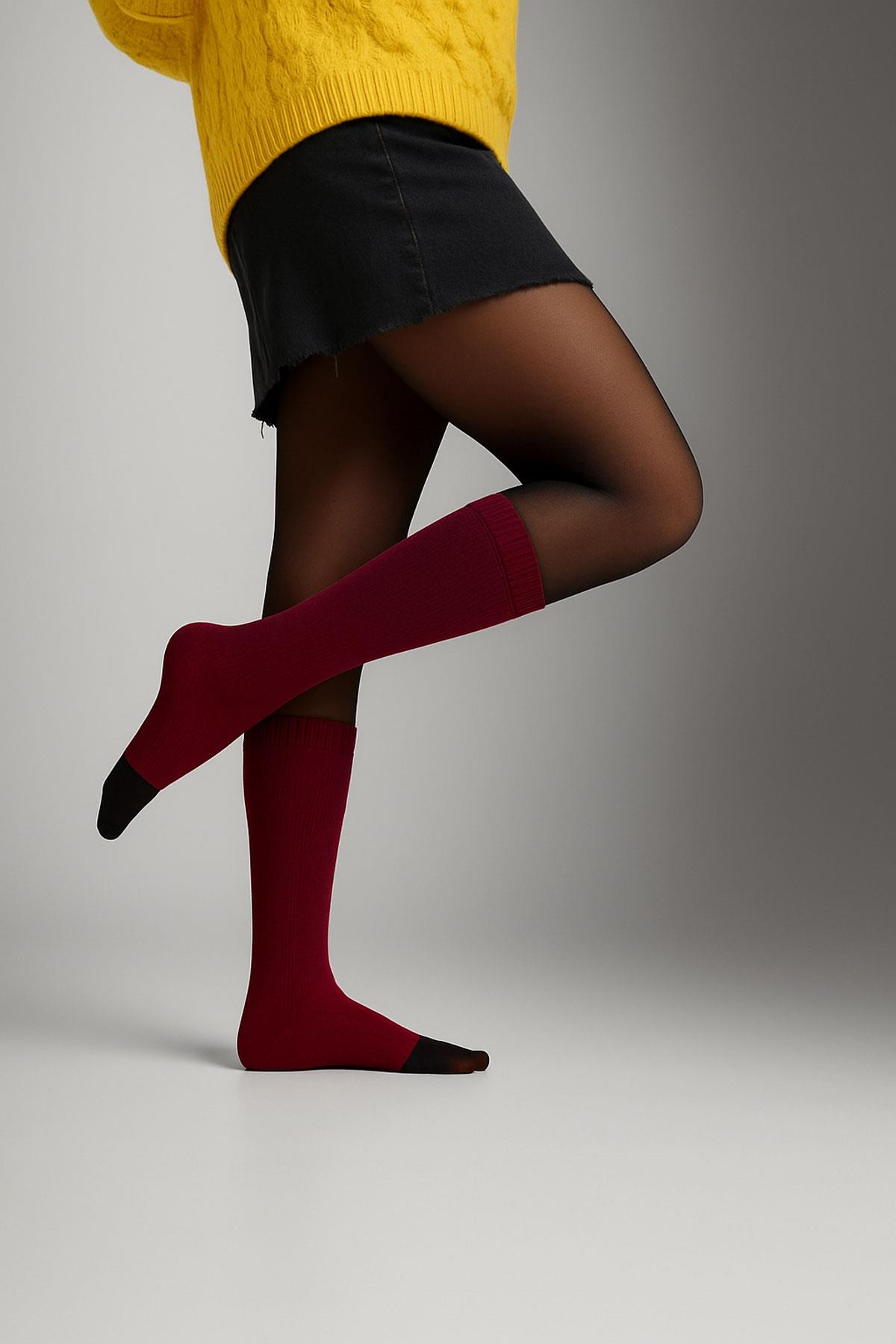 3 Adet Burunsuz Basic Pamuk İçerikli Yoga Tozluk