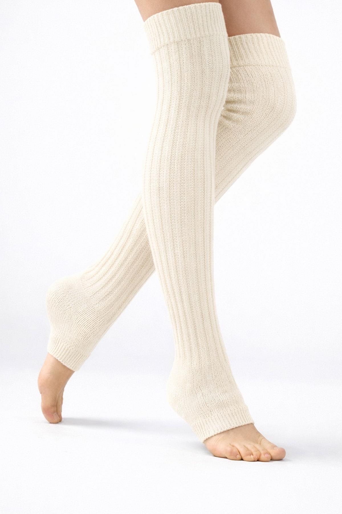 3 Çift Burunsuz Tabanlı Lastikli Diz Üstü Basic Pamuk İçerikli Tozluk