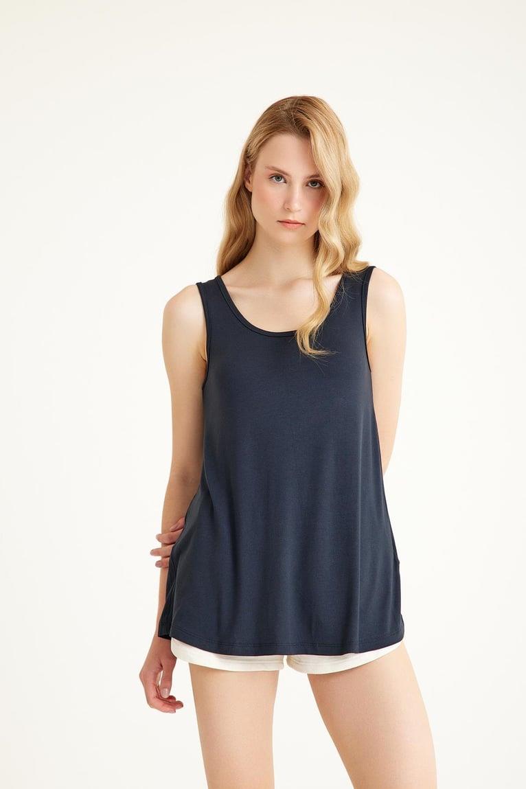 2 Adet A Kesim Pamuklu Kalın Askılı Atlet Tişört