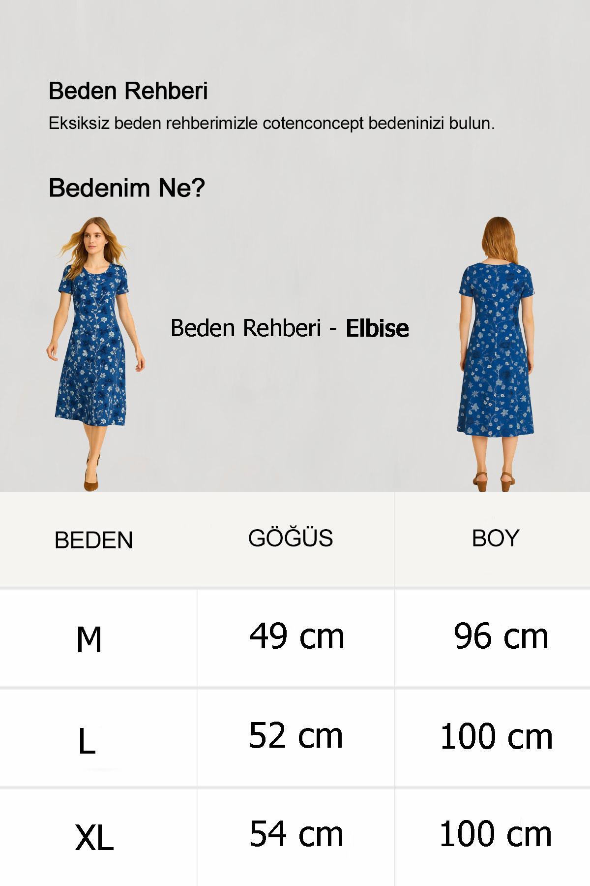 Dökümlü Rahat Kalıp Günlük Penye Kumaş Elbise