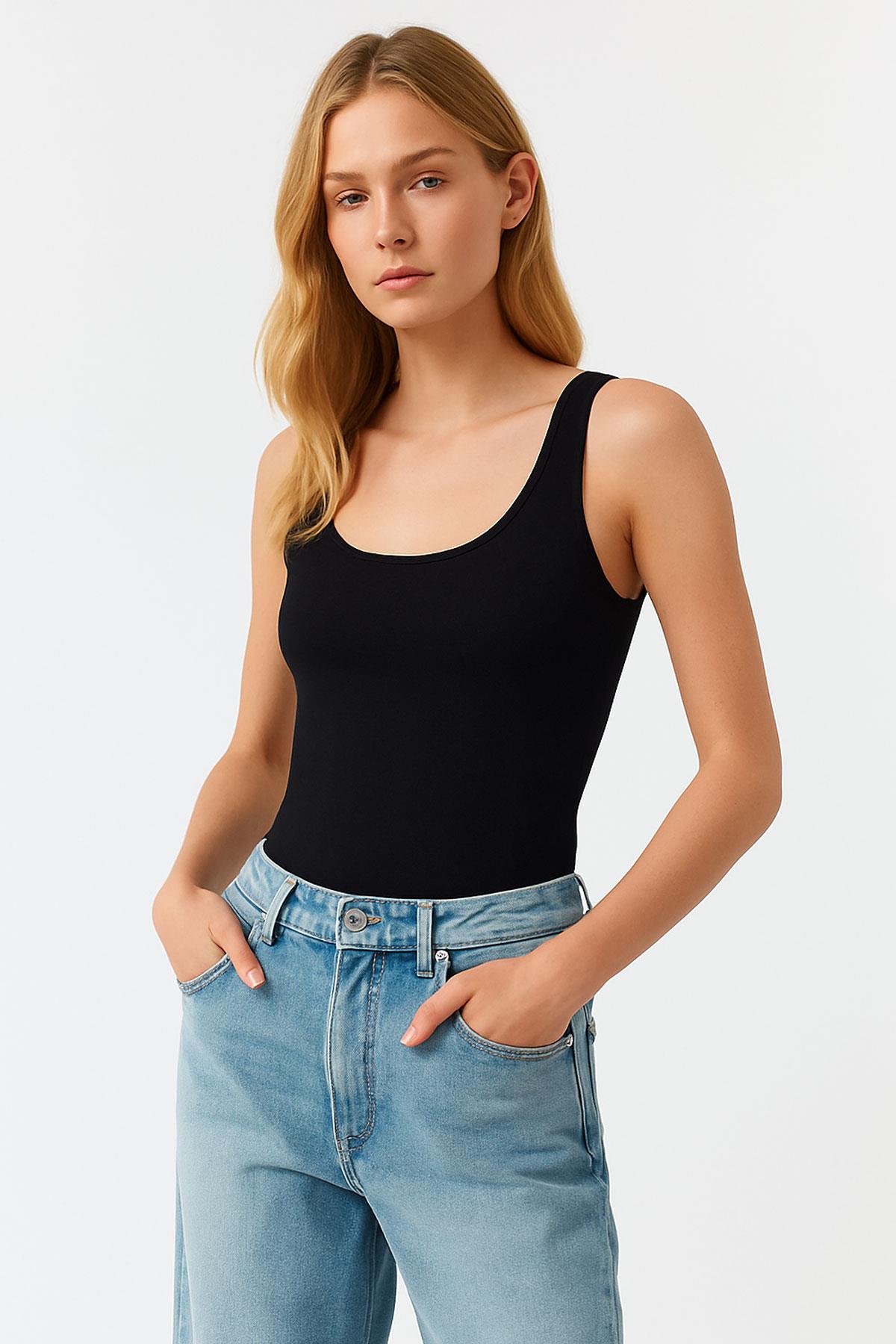 Askılı Basic Dar Kesim Atlet Tişört