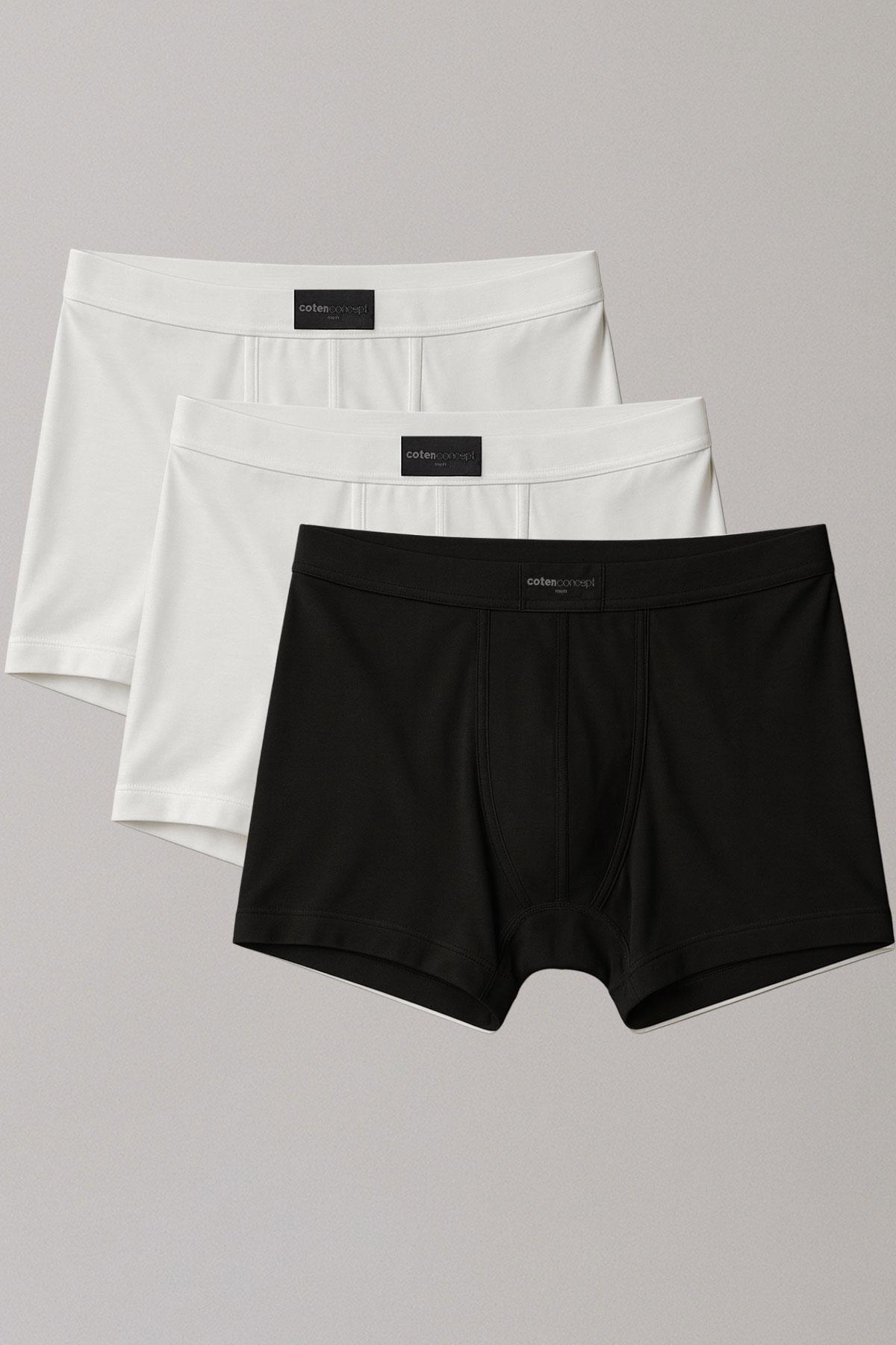 3 Adet Doğal Bambu Kısa Paça Boxer Şort