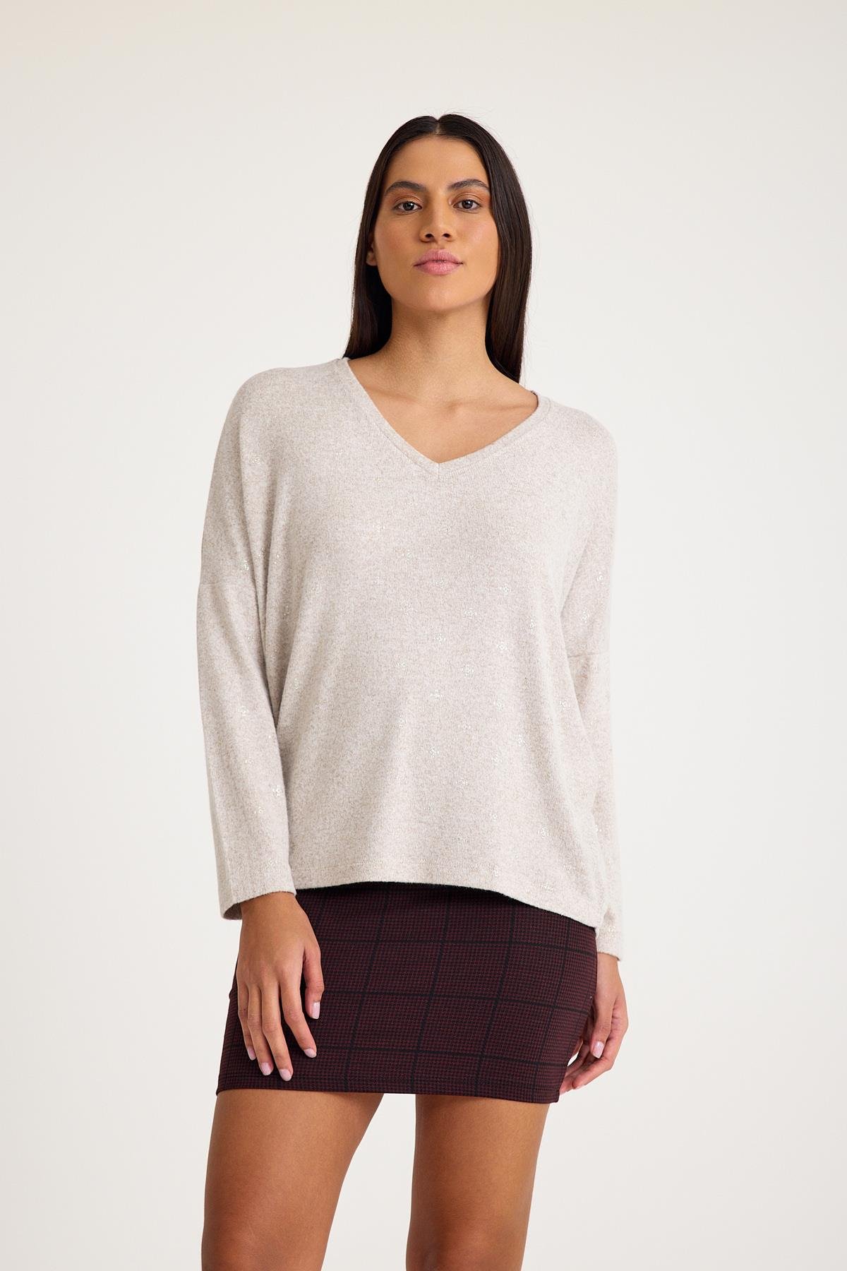 V Yaka Yarasa Kol Basic Triko Kazak