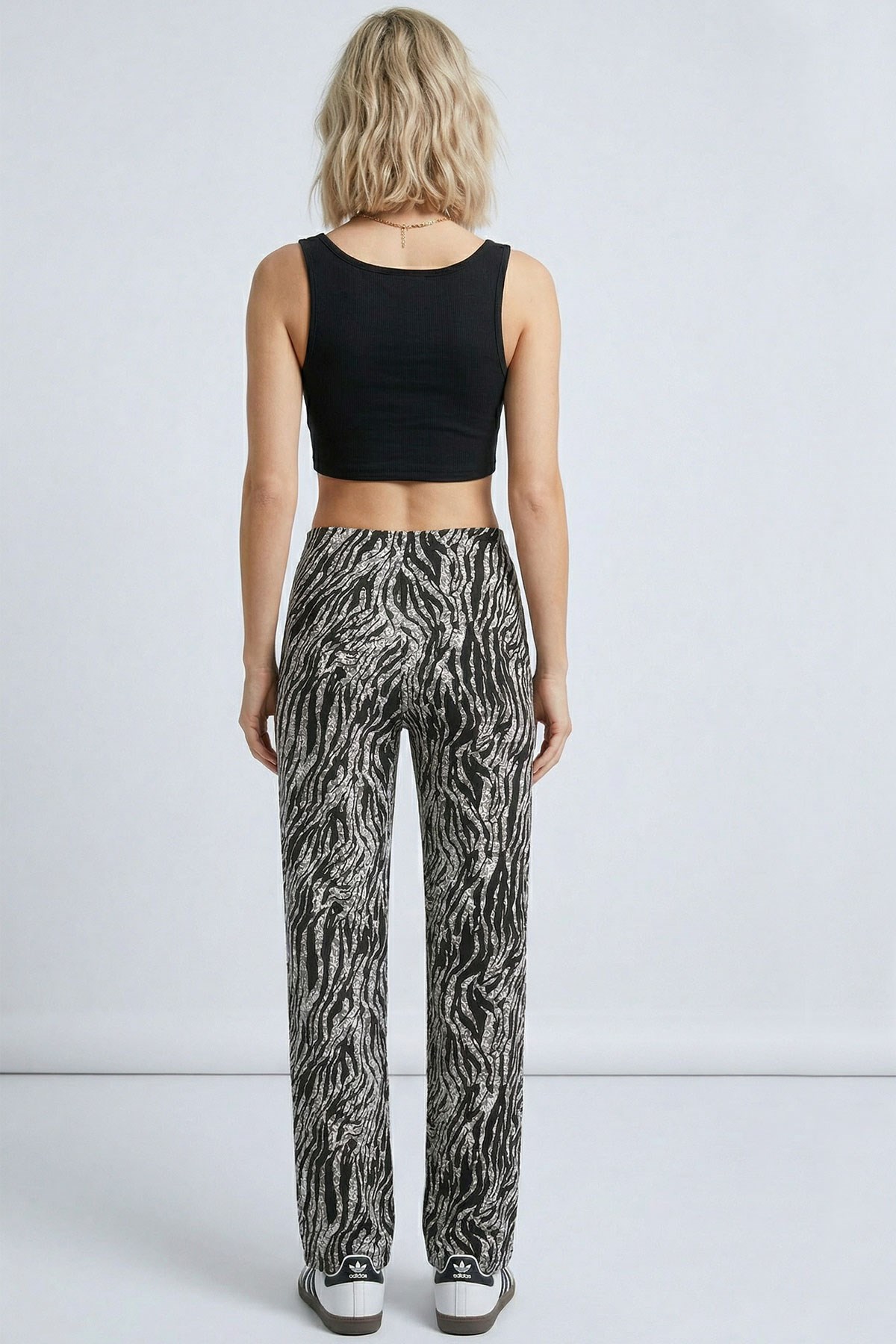 2 Adet Rahat Kalıp Bol Paça Viskon Karışım Kadın Pantolon