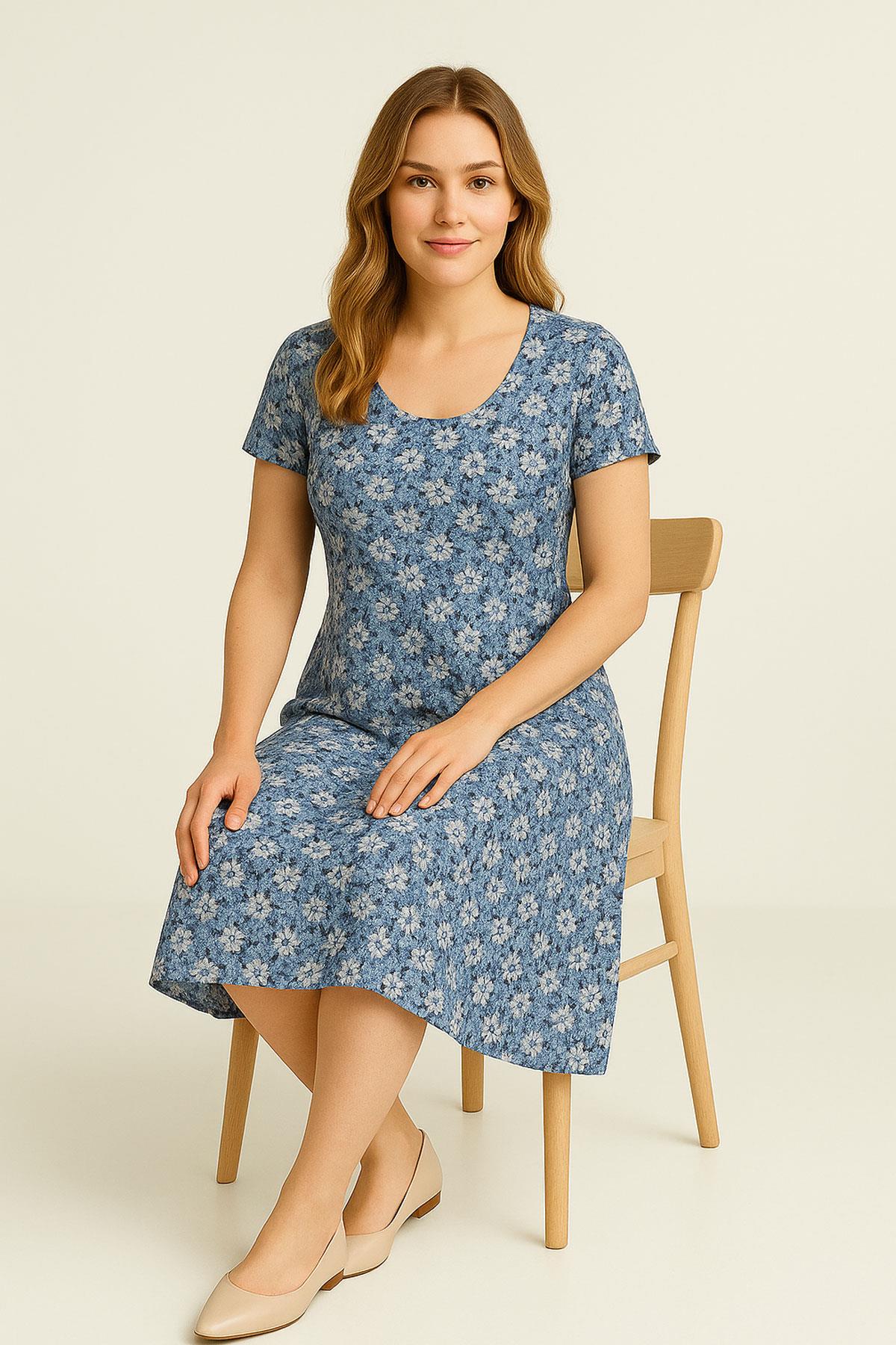 2 Adet Dökümlü Rahat Kalıp Günlük Penye Kumaş Elbise