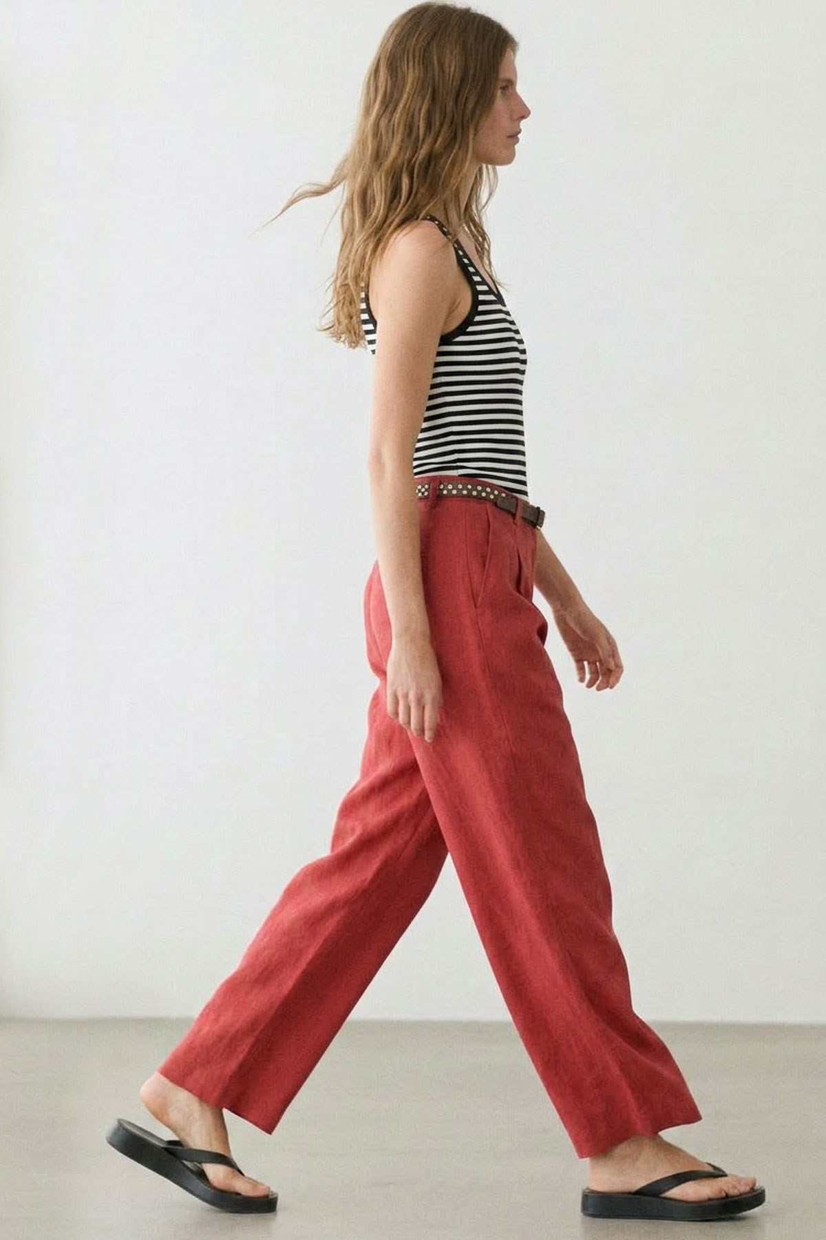 2 Adet Fitilli Fitted Viskon Karışımlı Askılı Tişört