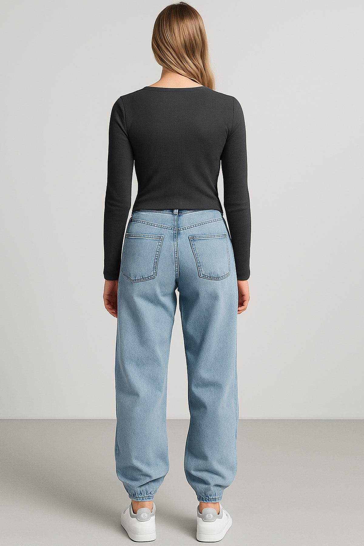 3 Adet Uzun Kollu Kayık Yaka Ribanalı Bluz