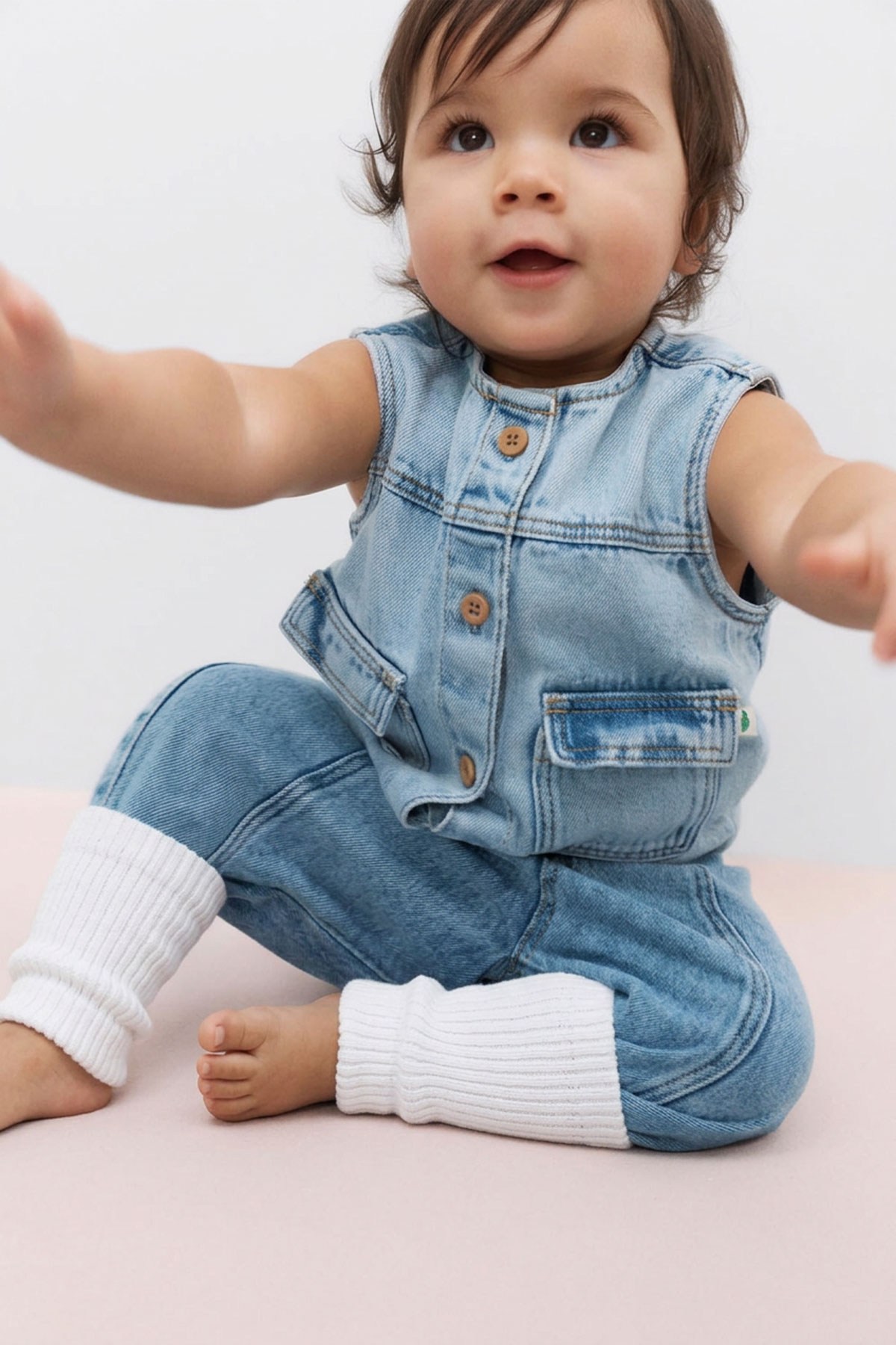 2 Çift Bebek Fitilli Örgü Tozluk 1 Çift ( 6 - 36 Ay )
