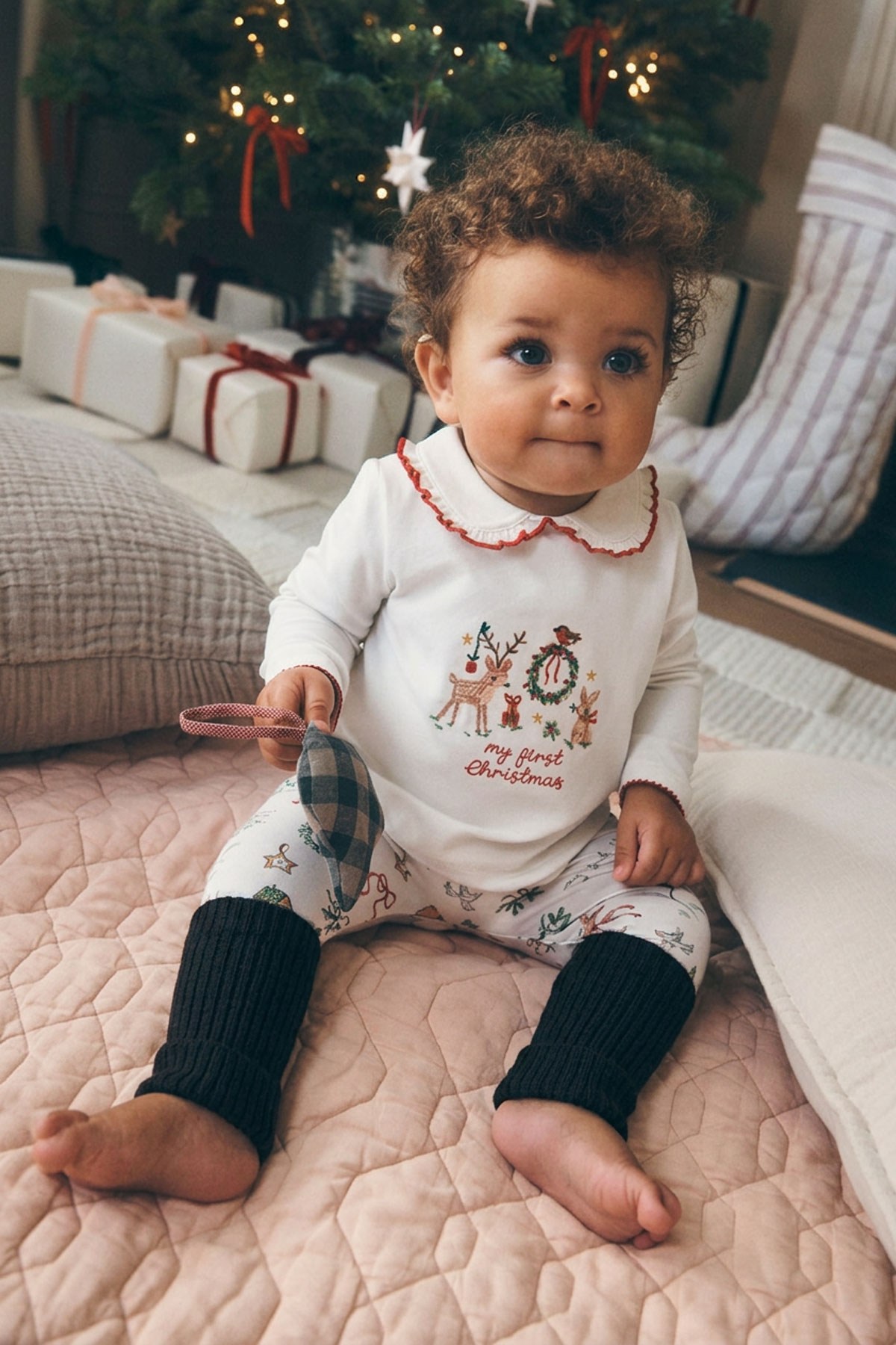 2 Çift Bebek Fitilli Örgü Tozluk 1 Çift ( 6 - 36 Ay )