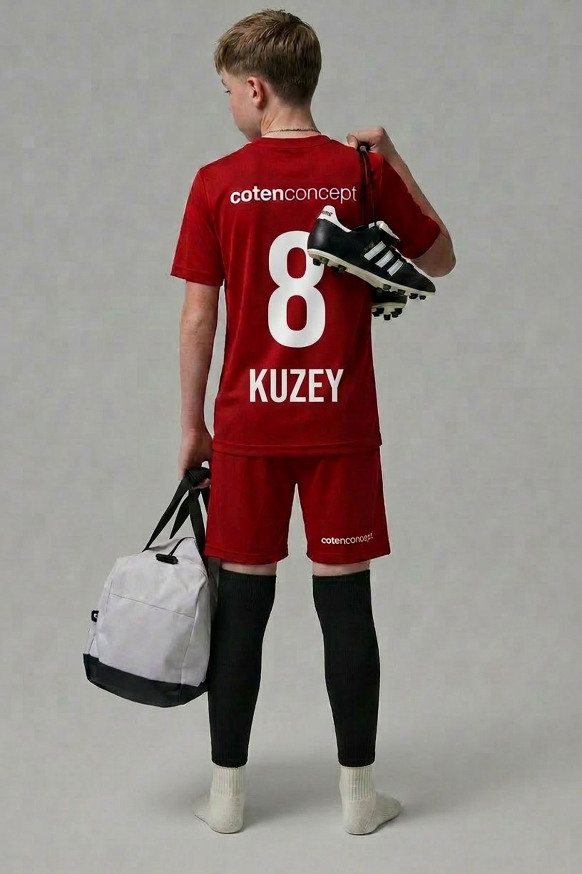 2 Çift Profesyonel Tabansız Bilek Üstü Futbol Çorabı Tozluk - Kaydırmaz Çorap Uyumlu Konç