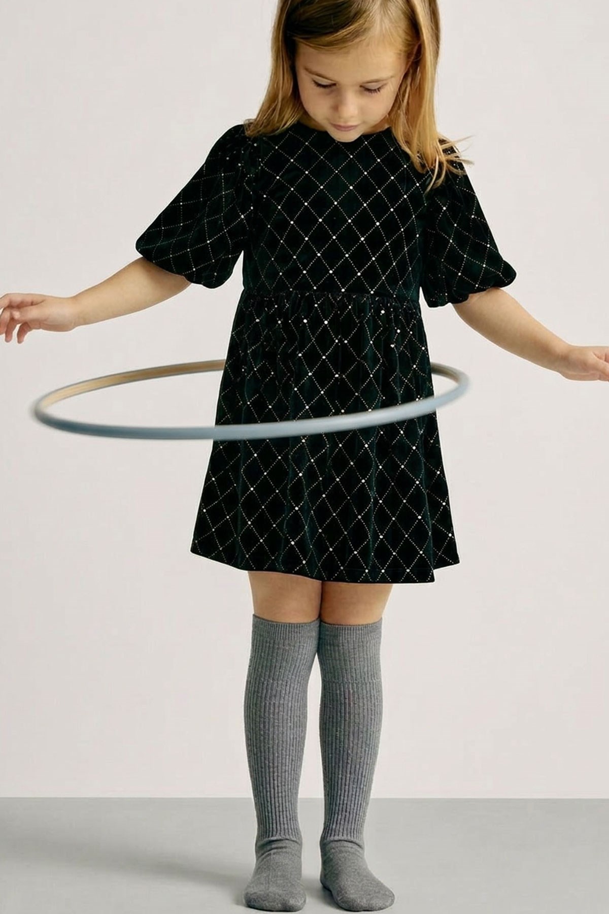 3 Çift İnce Fitilli Diz Üstü Pamuk Karışımlı Çocuk Çorap