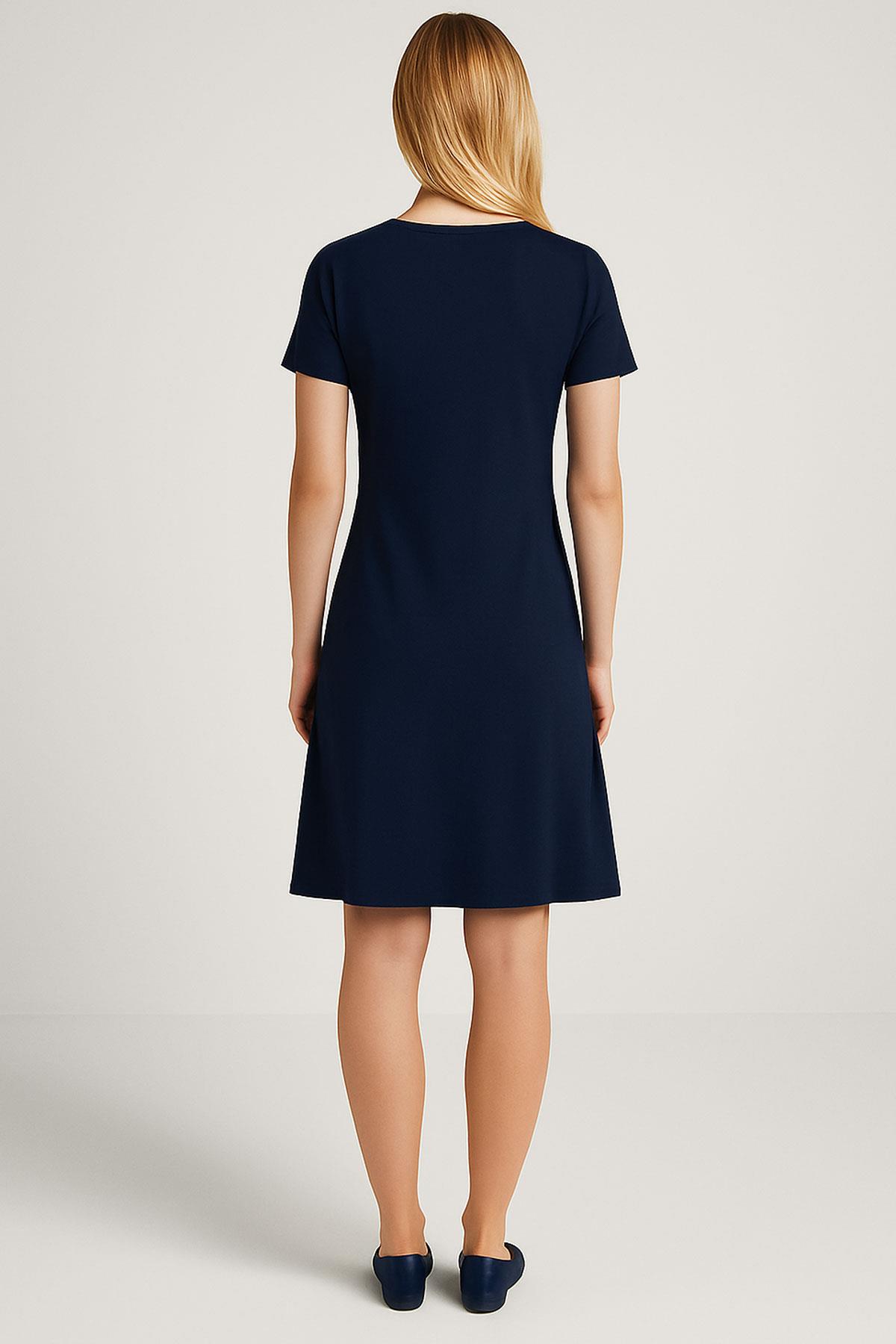 2 Adet Dökümlü Rahat Kalıp Günlük Penye Kumaş Elbise