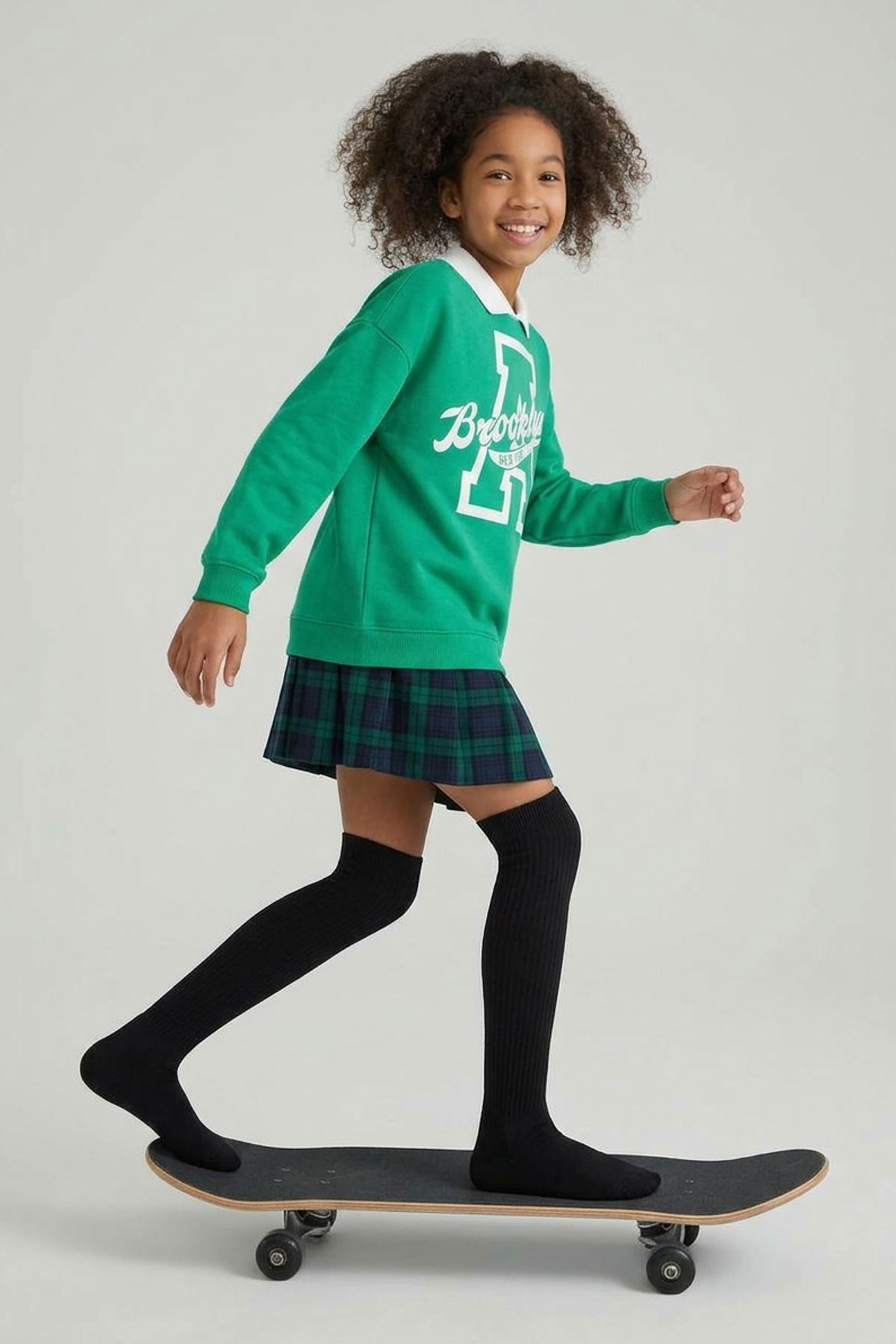 2 Çift İnce Fitilli Diz Üstü Pamuk Karışımlı Çocuk Çorap