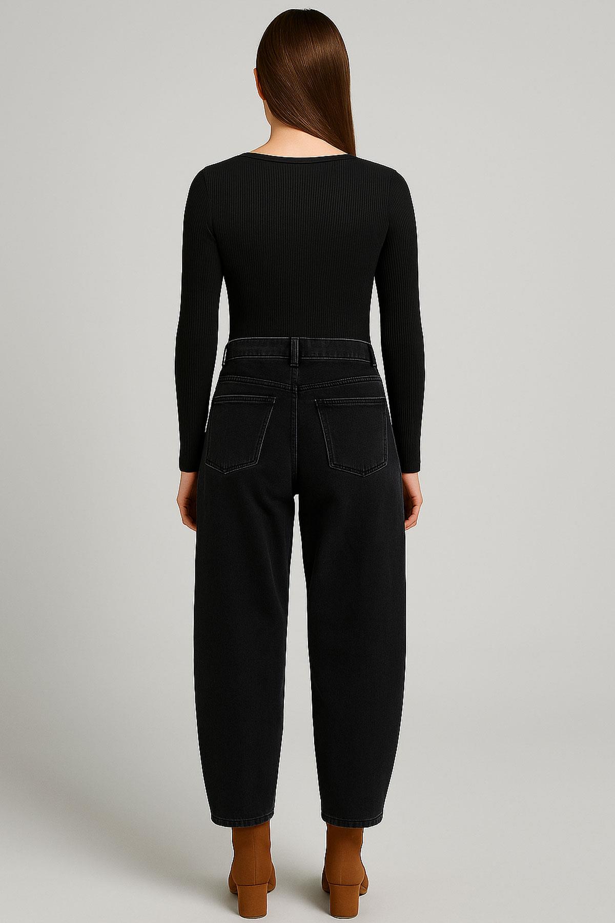 3 Adet Uzun Kollu Kayık Yaka Ribanalı Bluz