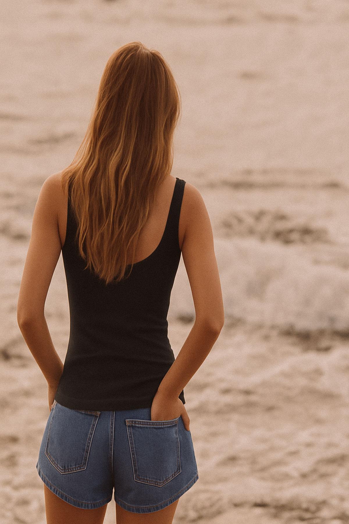 2 Adet Pamuk Karışımlı Kolsuz Dar Kesim Atlet Tişört